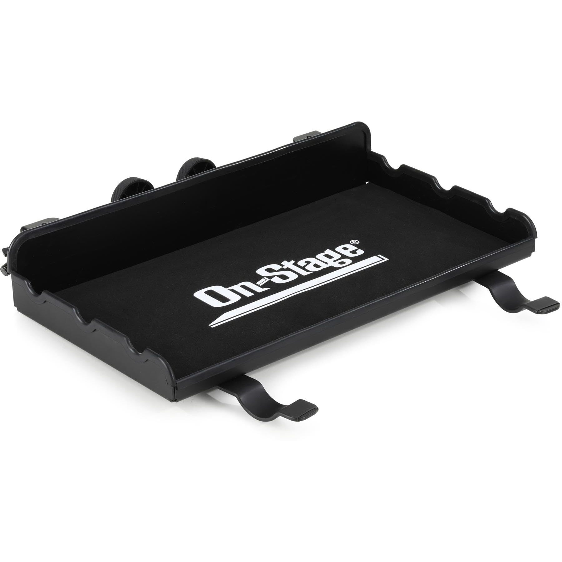 On-Stage DPT4000 Percussion Tray - Secure and Versatile Instrument Holder for Drummers and Musicians, Ensures Convenient Access to Gear, Soft Case Included for Easy Transportation