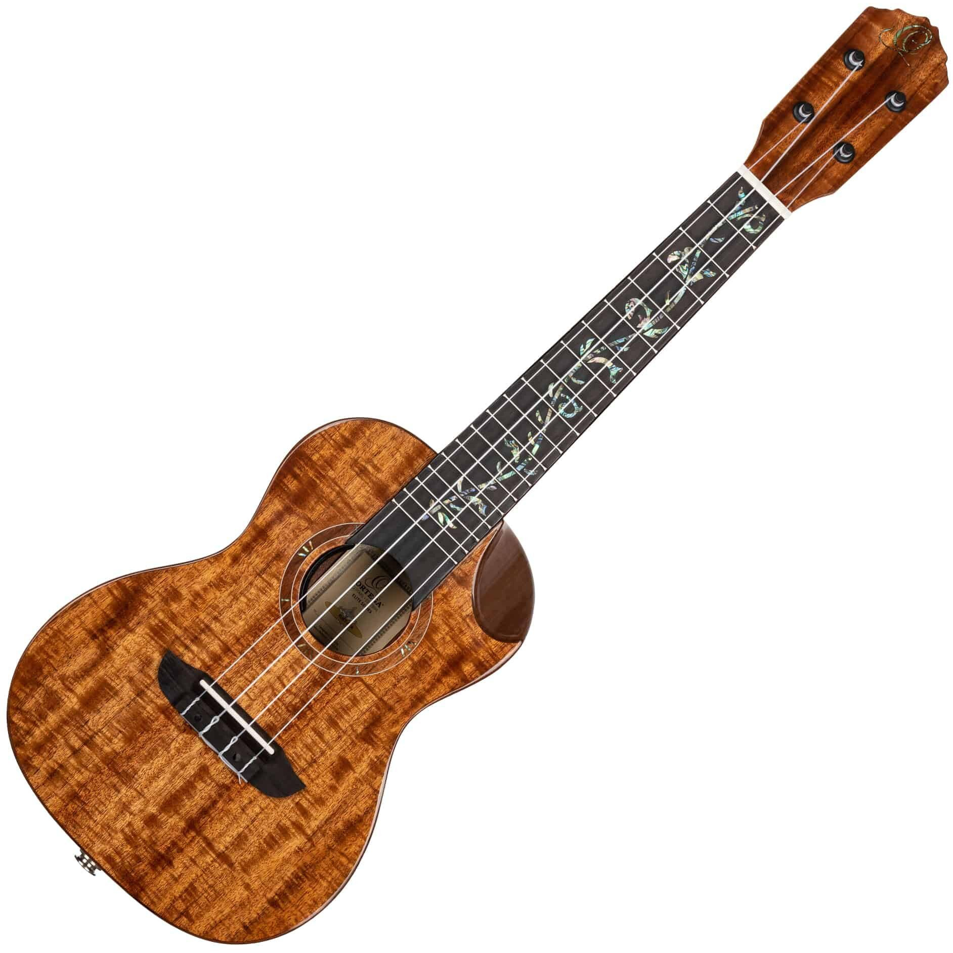 Ortega Guitars, 4-String Elite Series Concert Acoustic-Electric Ukulele w/Bag, Right-handed, (RUET-ACA)