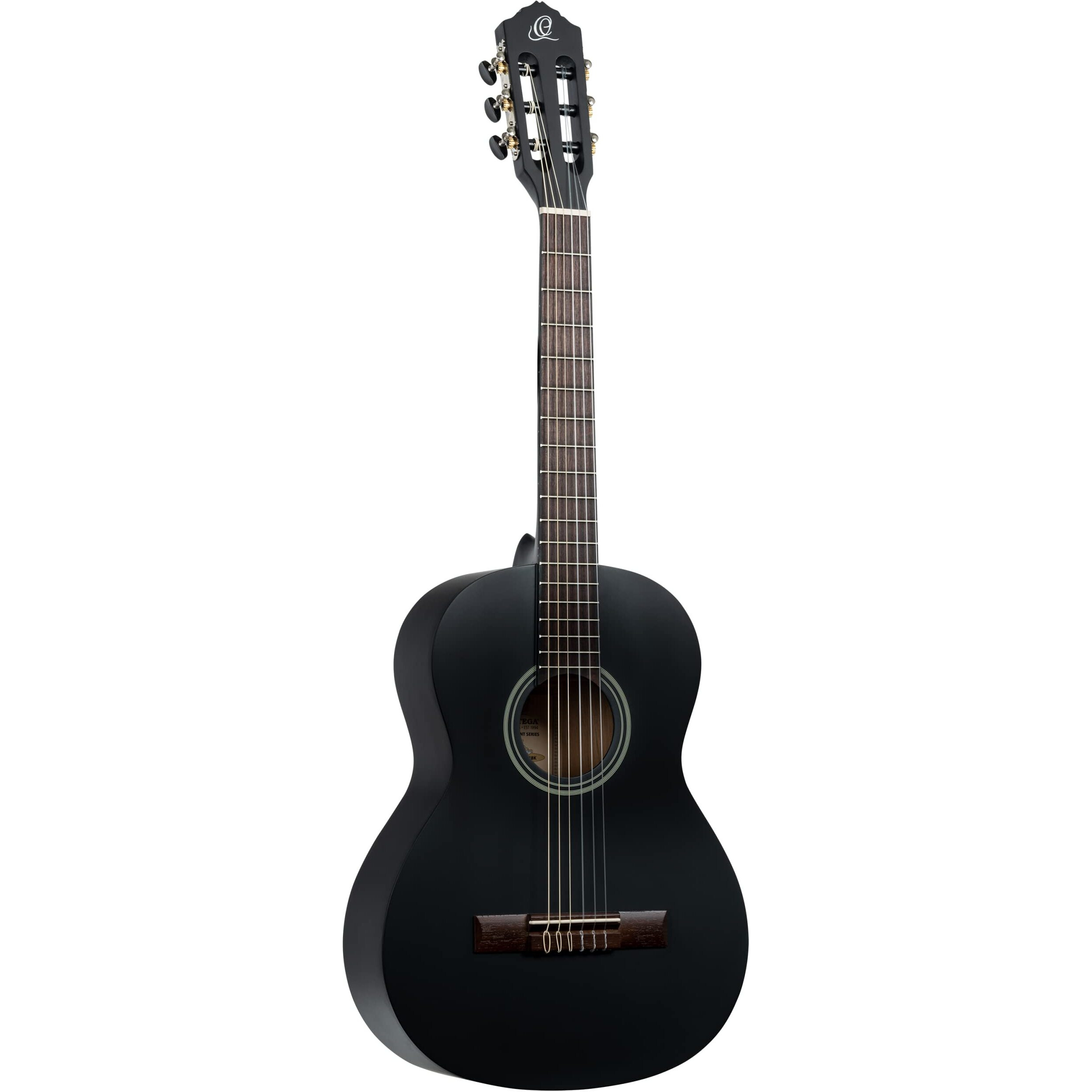 Ortega Guitars 6 String Student Series 3/4 Size Nylon Classical Guitar, Right-handed, Black, (RST5M-3/4BK)