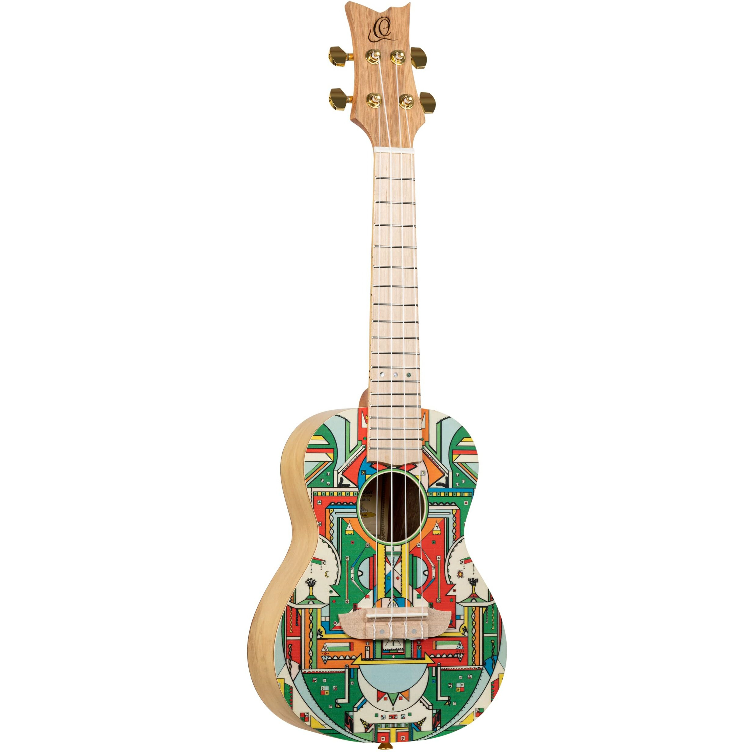 Ortega Guitars, 4-String Art Series Concert Ukulele, Right-handed, Himalaya custom design, (RUAR-HY)