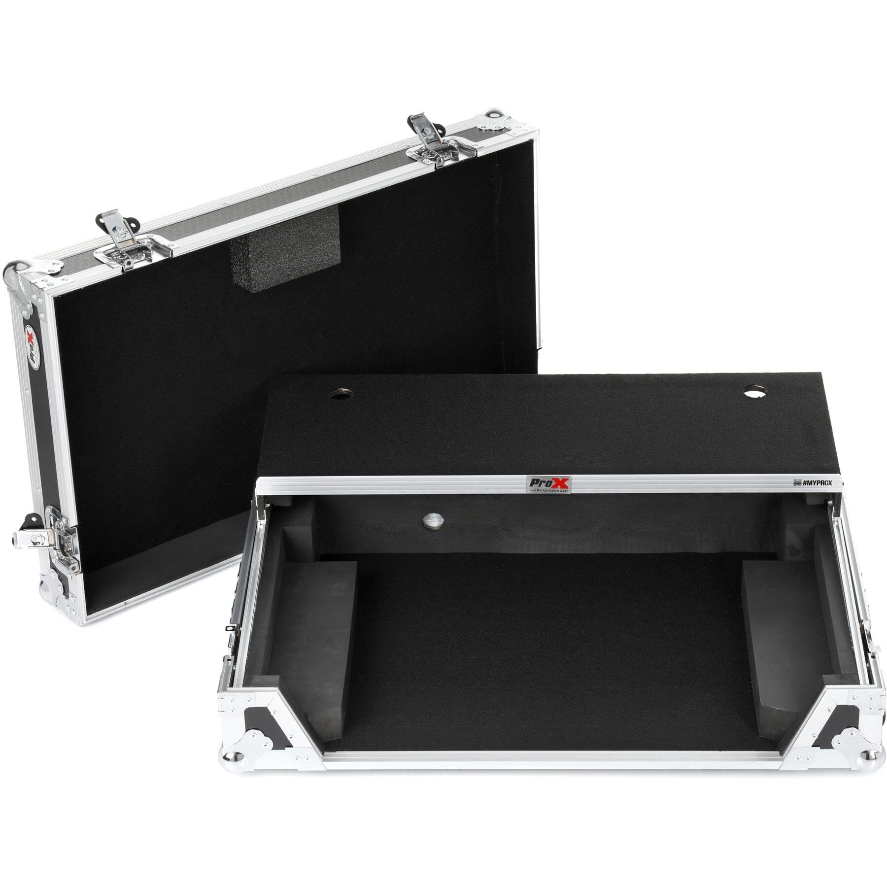 ProX XS-DDJREV7 WLT ATA Style Flight Case for Pioneer DDJ-REV7 DJ Controller ith Laptop Shelf Wheels and 1U Rackspace