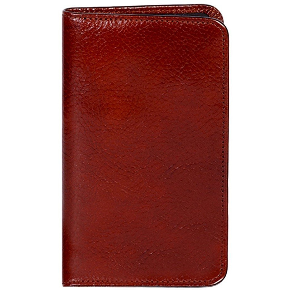 Scully Italian Leather Pocket Telephone/Address Book (Mahogany)