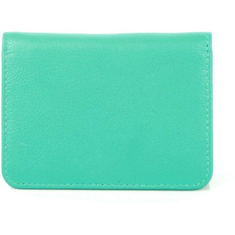 Karla Hanson RFID Blocking Leather Card Holder (Aqua)