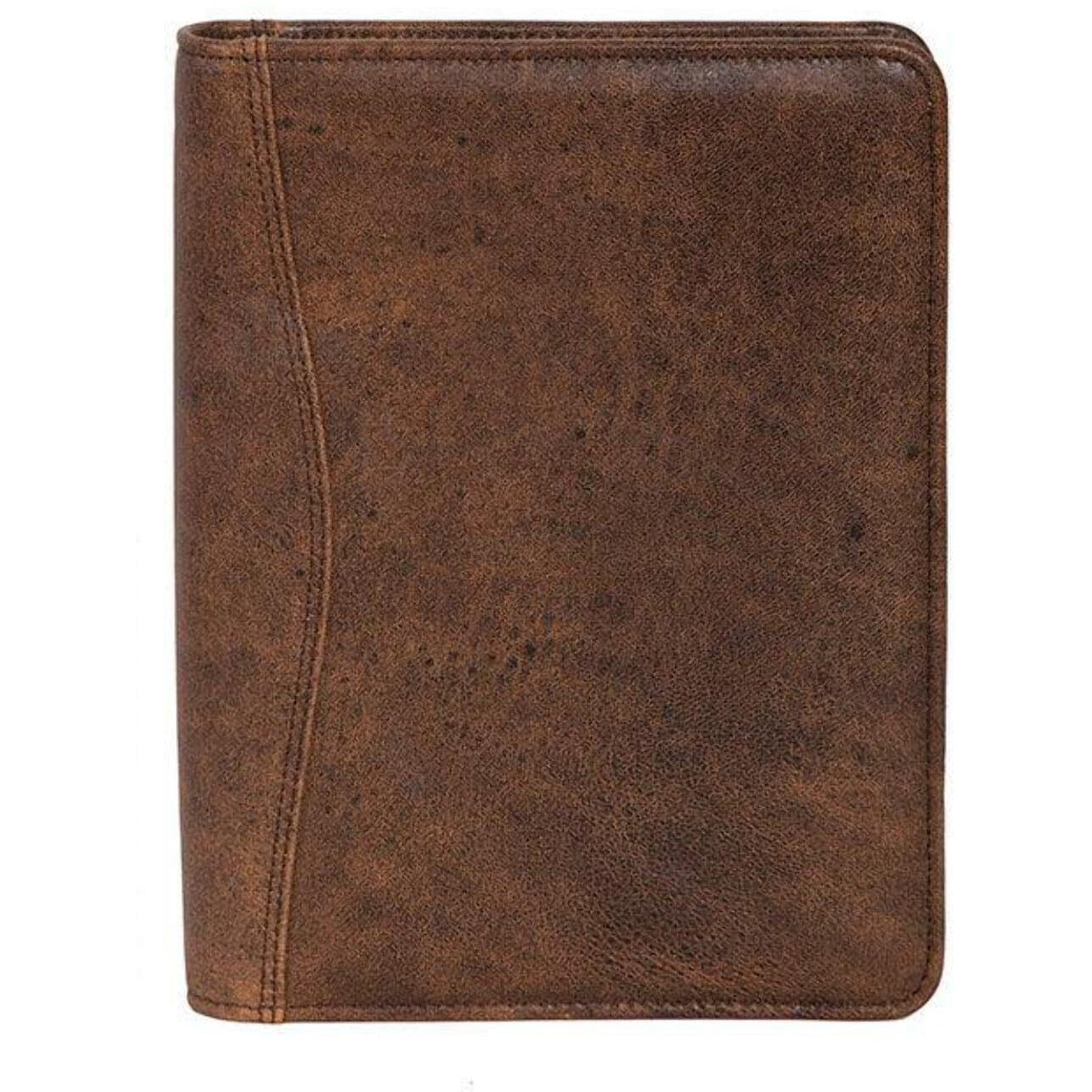 Scully Aero Squadron Leather Zip Monthly/Weekly Planner Agenda Walnut