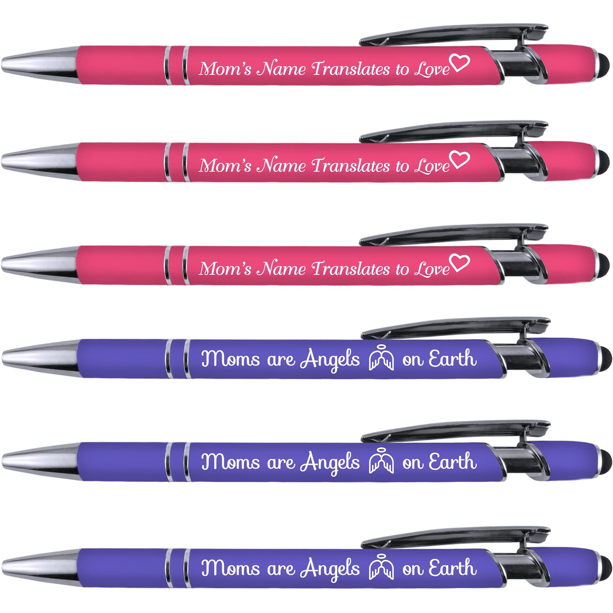 Greeting Pen Mom Comfort Feel Stylus Metal Pen Duo - 6 Pack (6080)