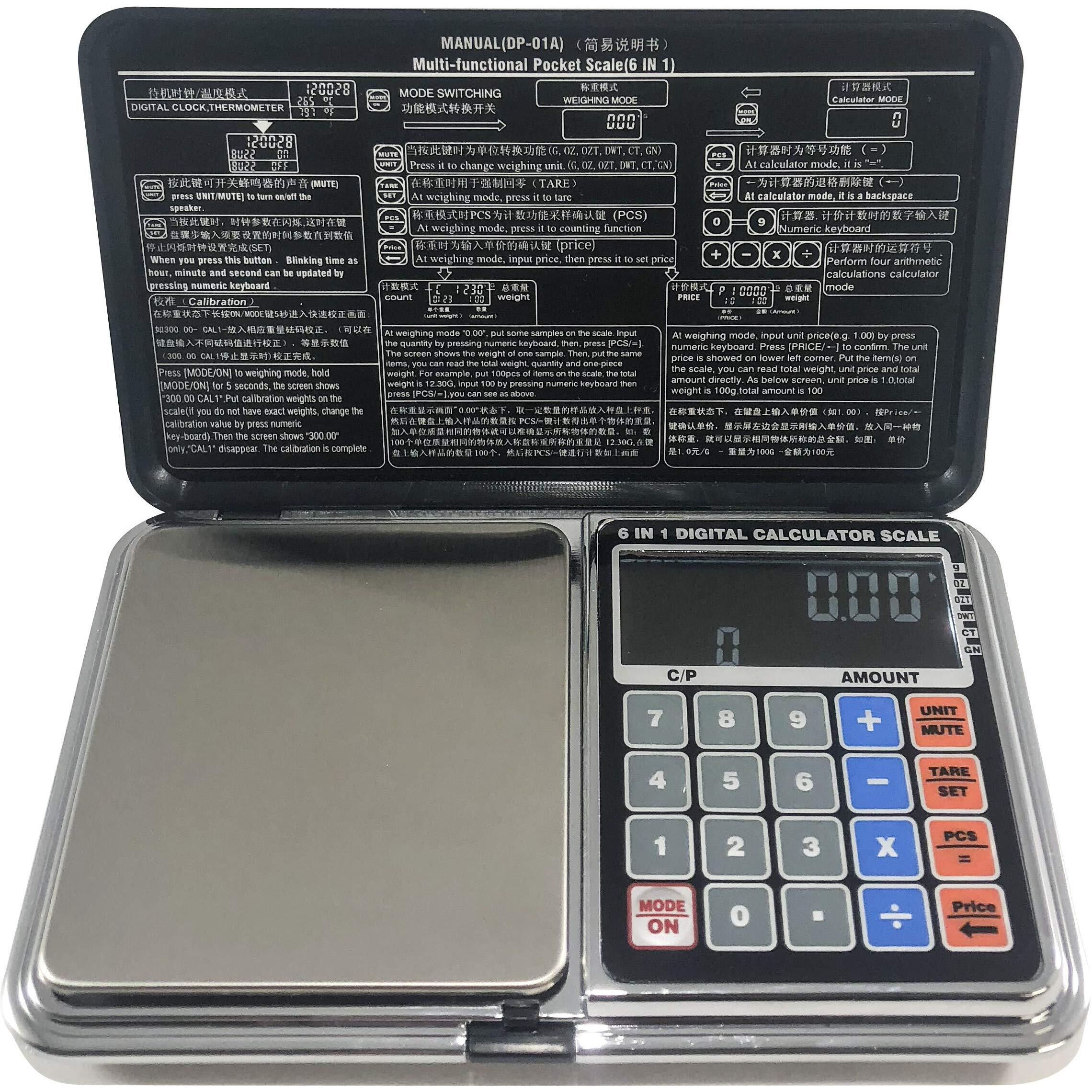 Optima Home Scales Atom Pocket Weigh Scale Black/Silver, At-2001