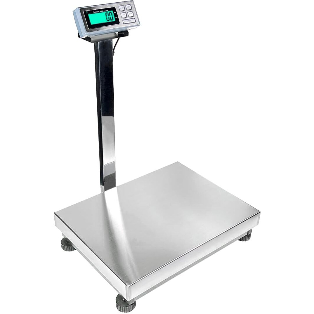 Tree LBS 500 Bench Scale, 500 lb x 0.1 lb Capacity, 18  x 24  Stainless Steel Platform, Single-Point Load Cell. Durable for Bulk Sales & Shipping