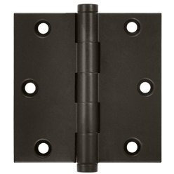 3.5 x 3.5 in. Square Hinge, Oil Rubbed Bronze - Solid Brass - Pack of 2