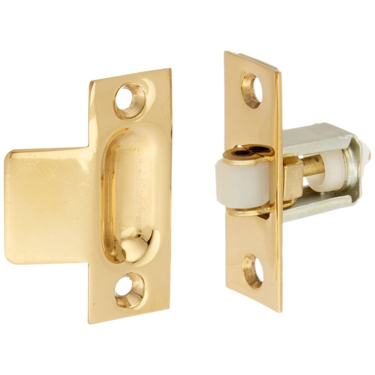 Roller Catch Heavy Duty Solid Brass - Brushed Chrome - 3.3 x 1 in