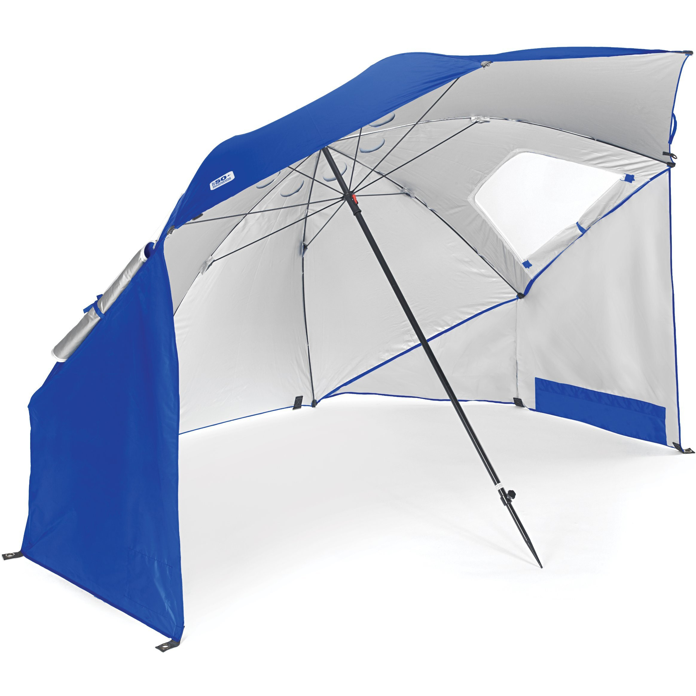 Sport-Brella Vented SPF 50+ Sun and Rain Canopy Umbrella for Beach and Sports Events (8-Foot, Blue)