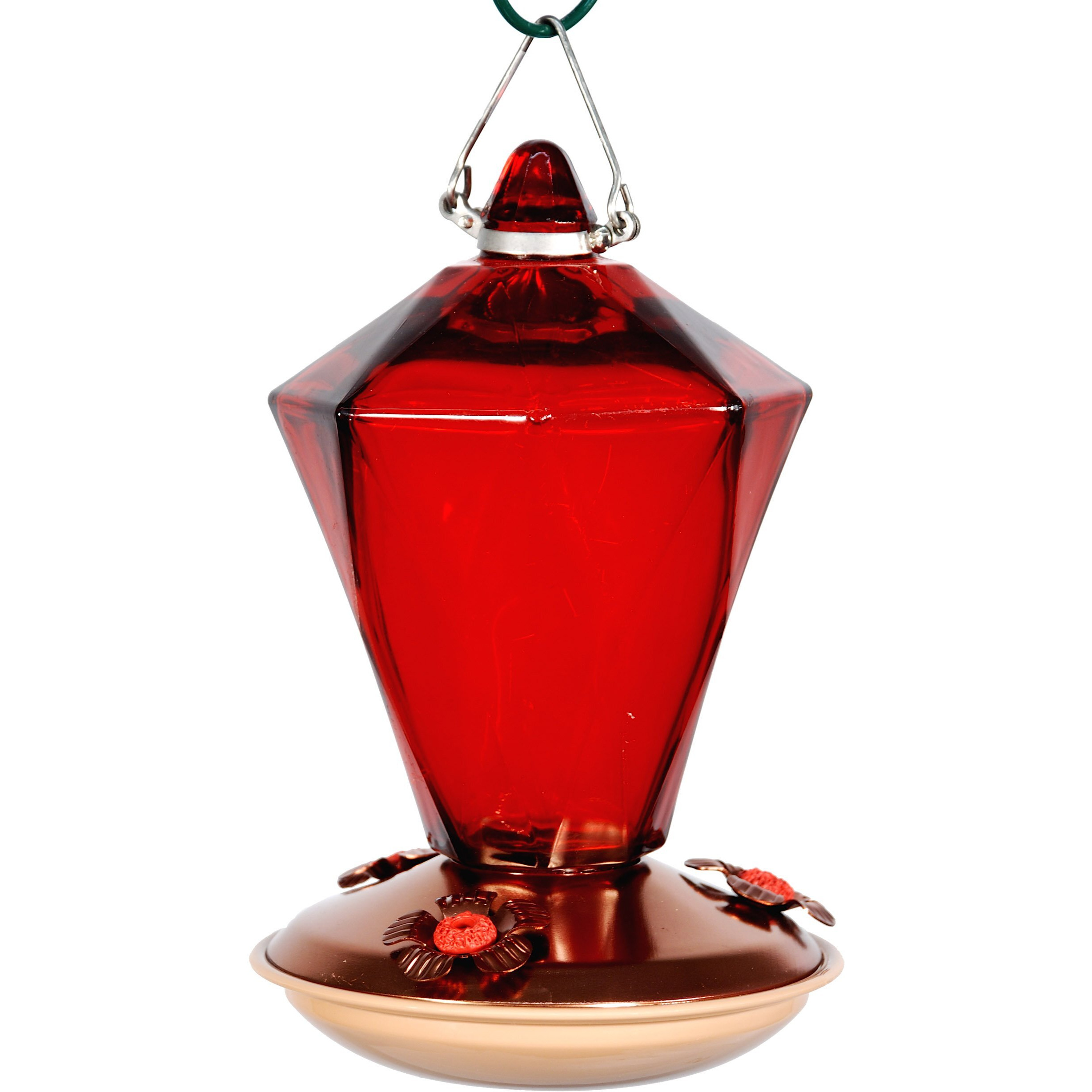 Woodlink WLH9 Ruby Glass Hummingbird Feeder, 24-Ounce