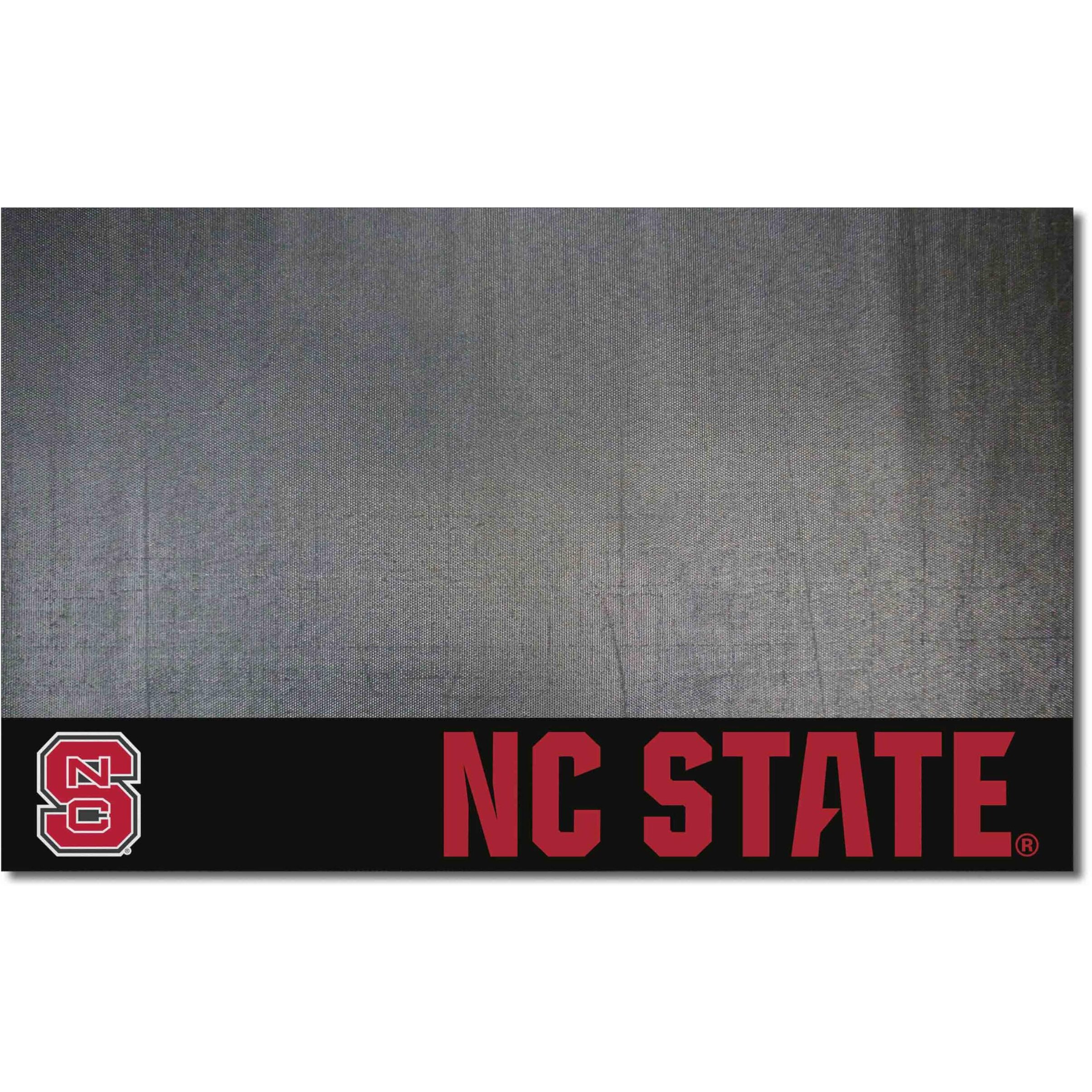 FANMATS 13322 NC State Wolfpack Vinyl Grill Mat - 26in. x 42in. - Deck Patio Protective Mat | Oil, flame, and UV resistant -  NCS  Primary Logo