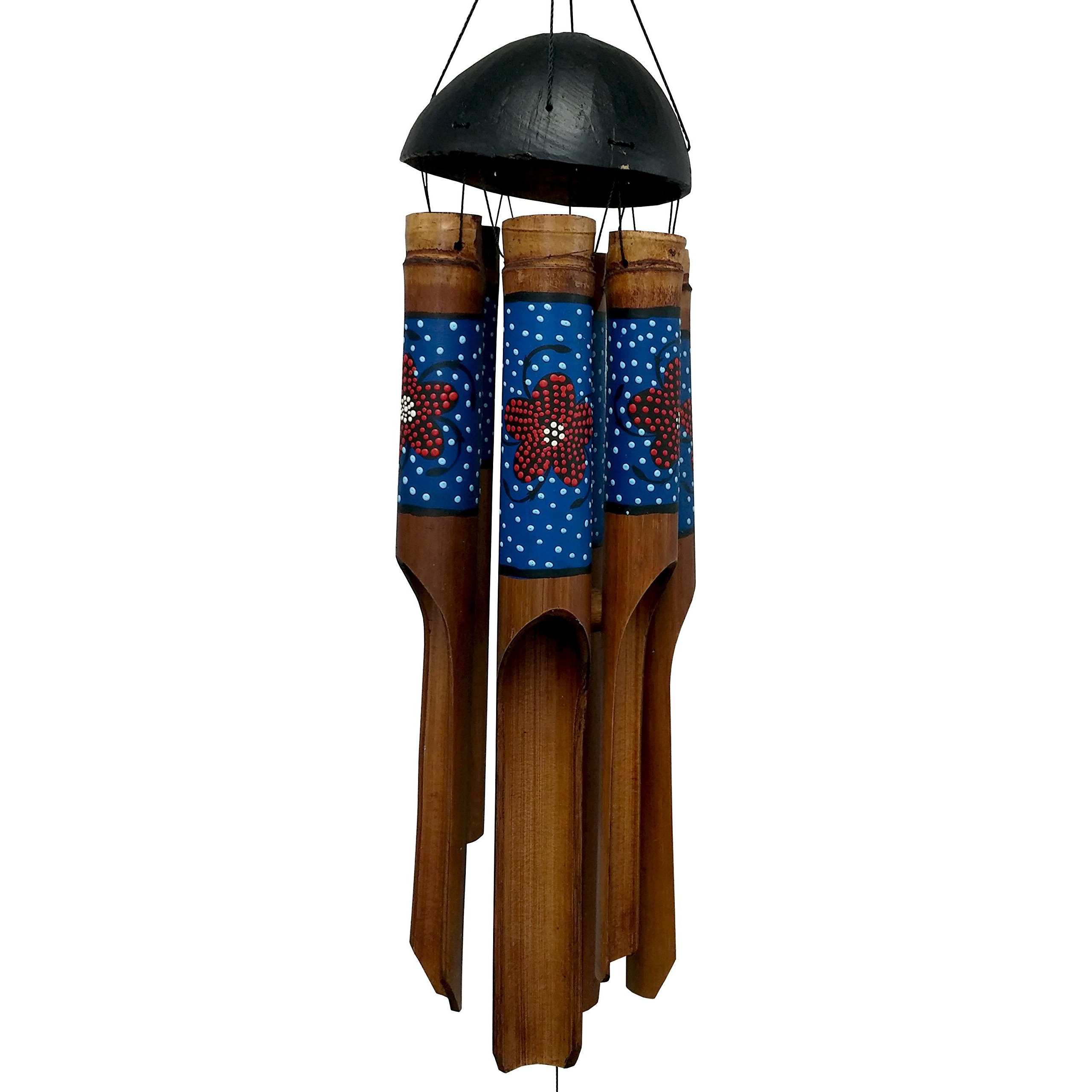 Cohasset Gifts 295B Dots Flower Simple Wind Chime, Blue