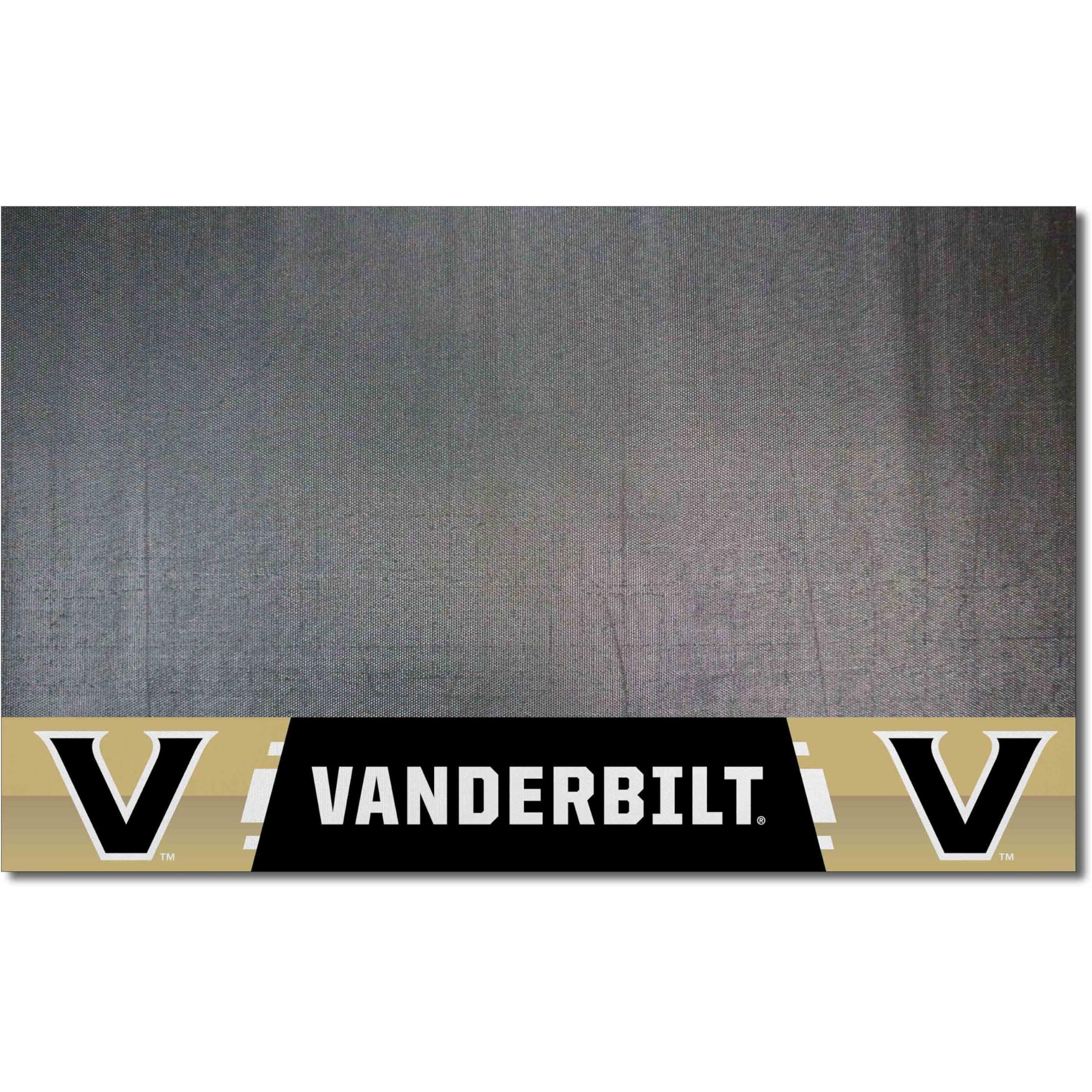 FANMATS 21635 Vanderbilt Commodores Vinyl Grill Mat - 26in. x 42in. - Deck Patio Protective Mat | Oil, flame, and UV resistant