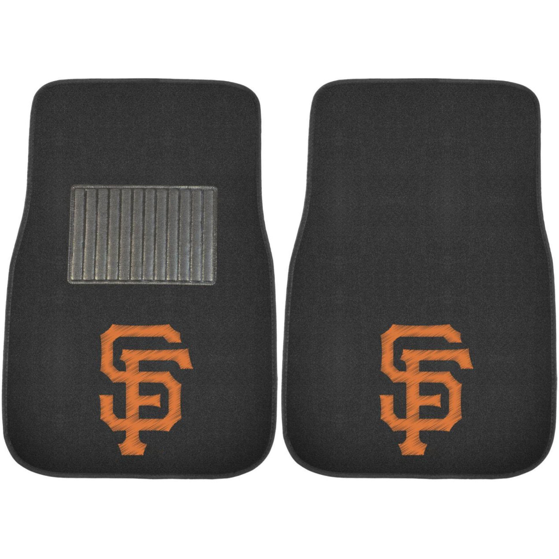 FANMATS 20576 San Francisco Giants 2-Piece Embroidered Team Logo Car Mat Set, Front Ro Automotive Floor Mats