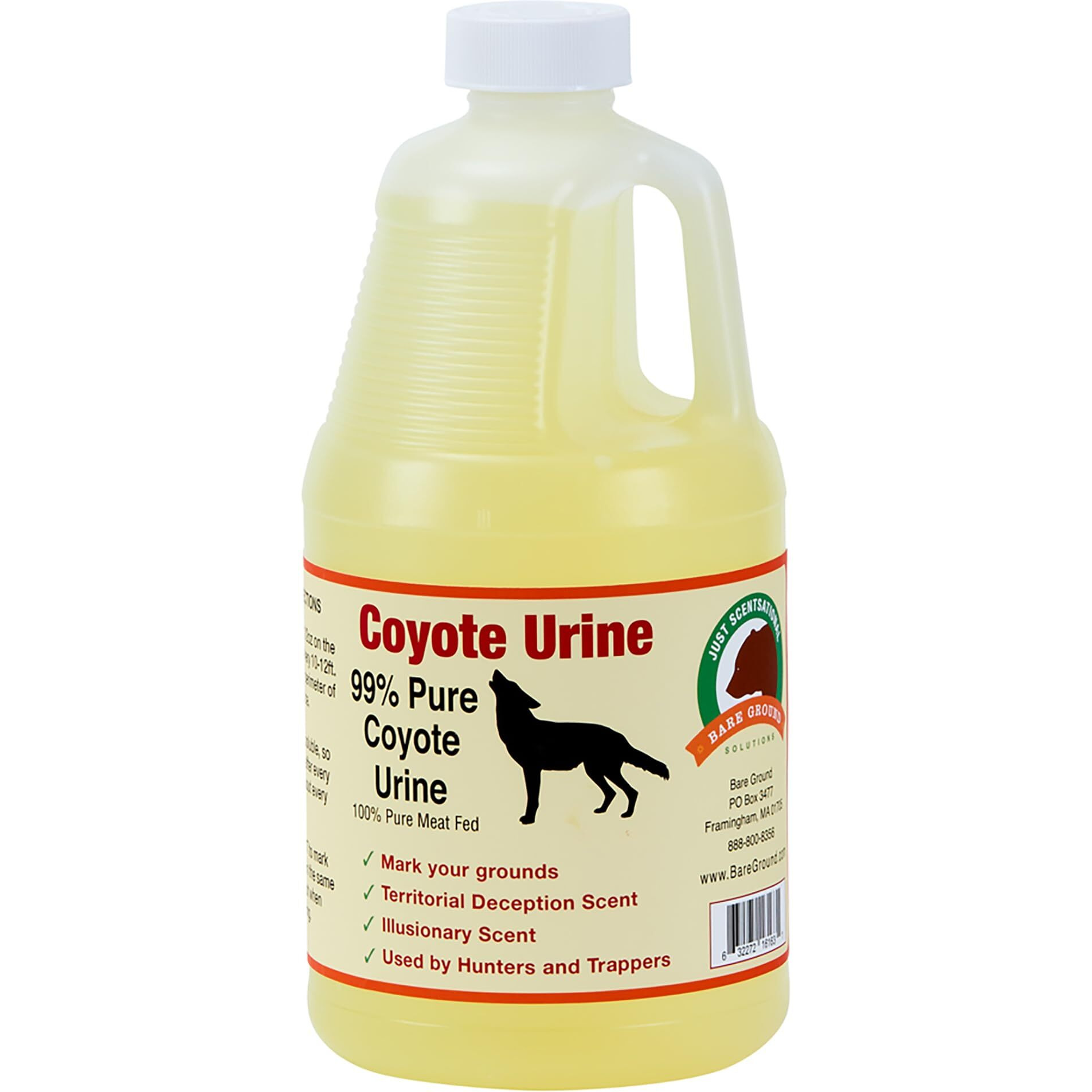 Just Scentsational RS-64 Coyote Urine for Gardens, Hunters, and Trappers, 64 oz (2 Quarts)