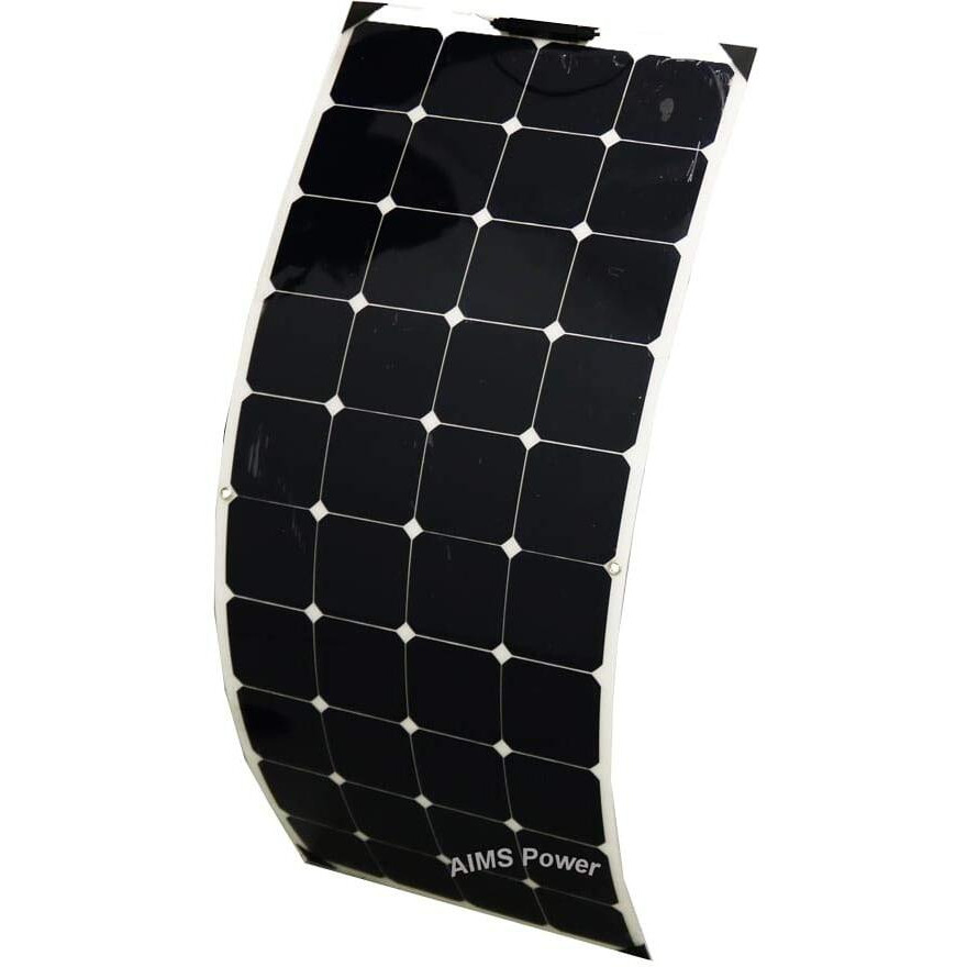 AIMS Power 130 Watt Flexible Bendable Slim Solar Panel Monocrystalline