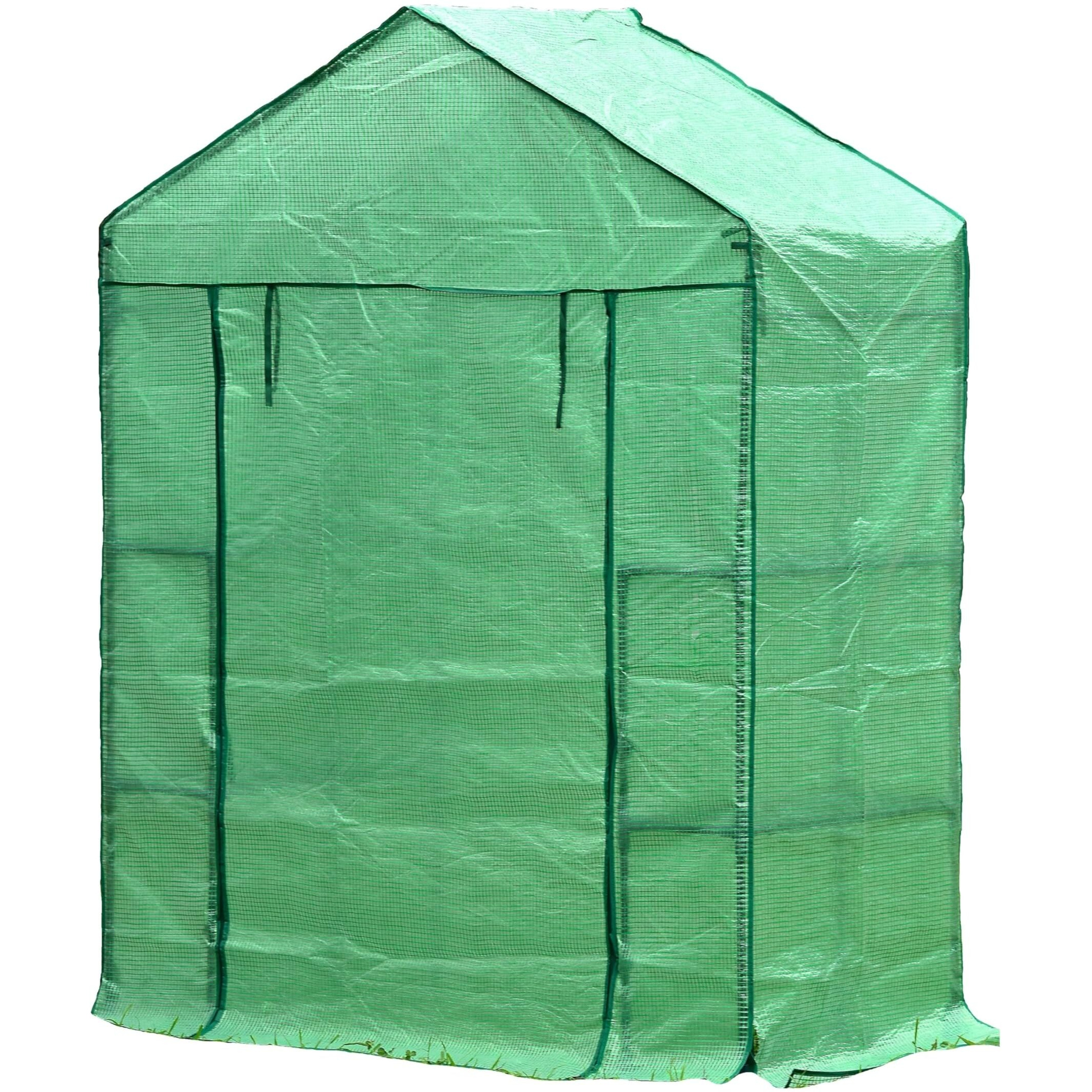 RSI 61  L x 28  W x 79  H Portable Walk in Greenhouse, Green