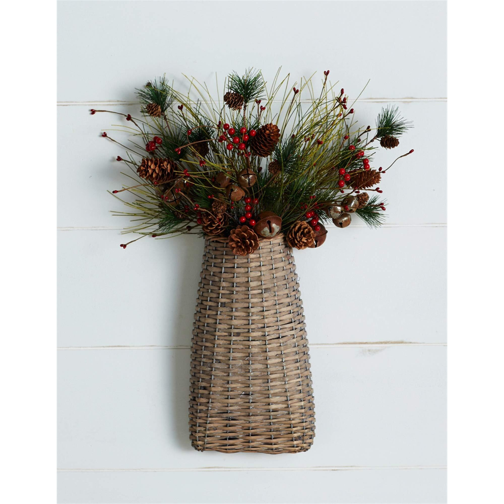 Melrose International 17  H Wall Basket Willow, STD