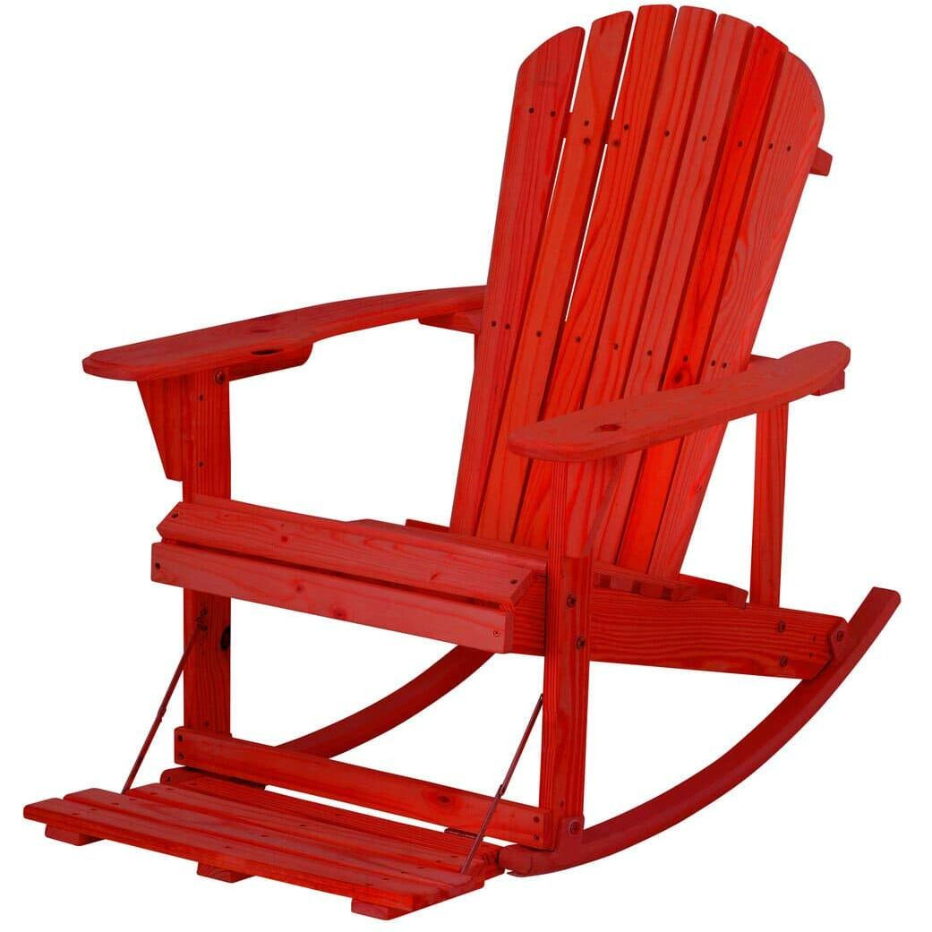 WUnlimited SW2007RD-R Adirondack Rocking Chair, Red