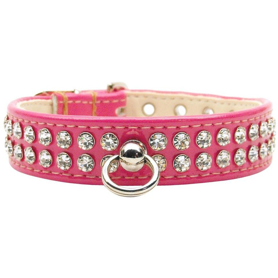 Dog, Puppy & Pet Collar,  Patent Jewel 72  Bright Pink 20