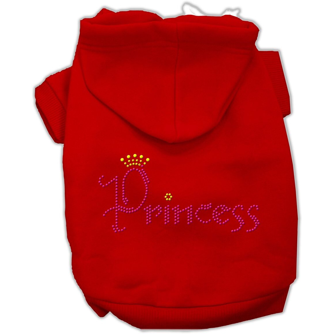 Pet, Dog & Cat Hoodie Rhinestone,  Princess  Red XL (14-20 lbs.)