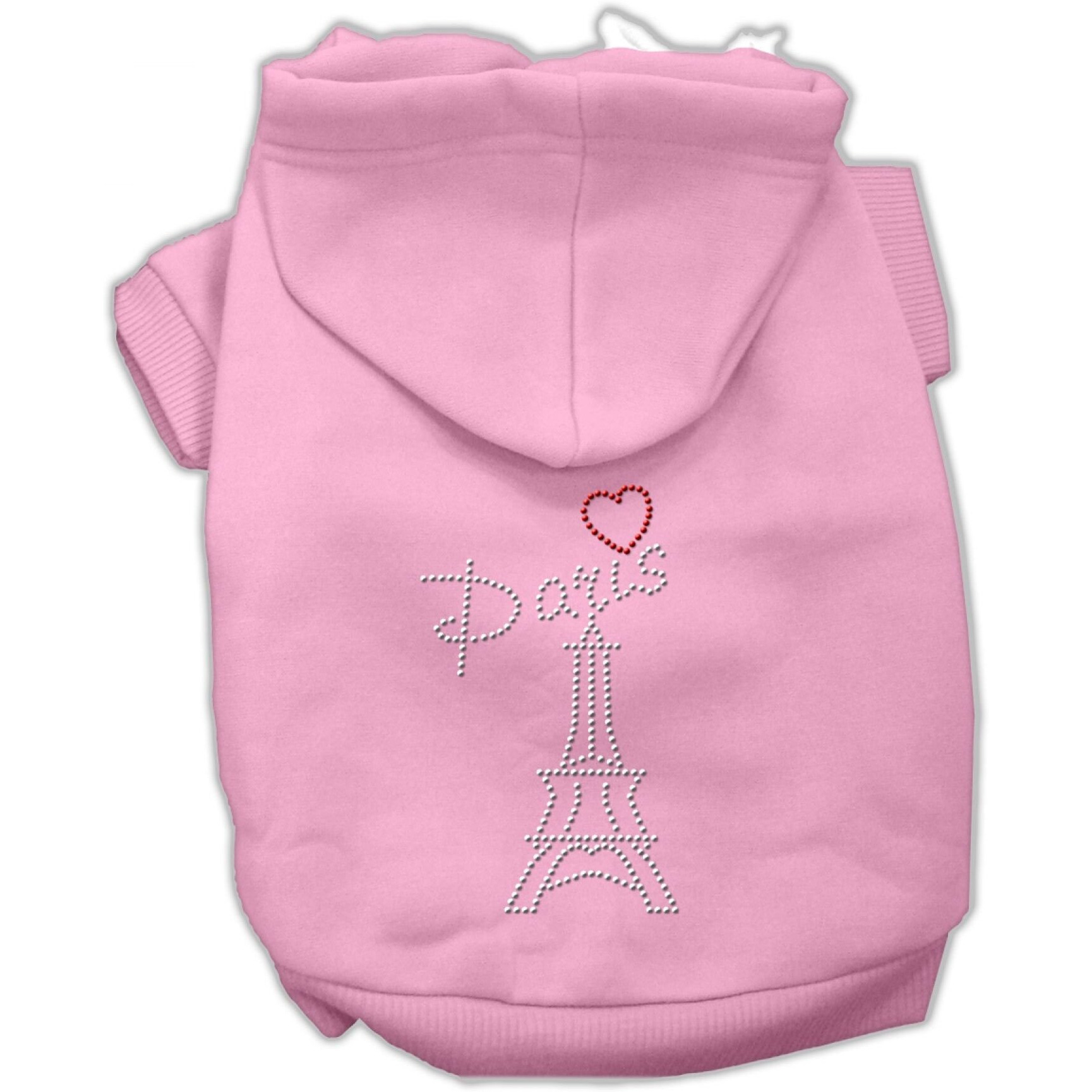 Mirage Pet Product Paris Rhinestone Hoodies Pink XS (8)