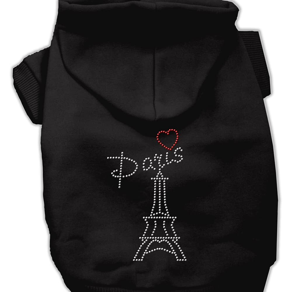 Mirage Pet Products Paris Rhinestone Hoodies Black XS (8)