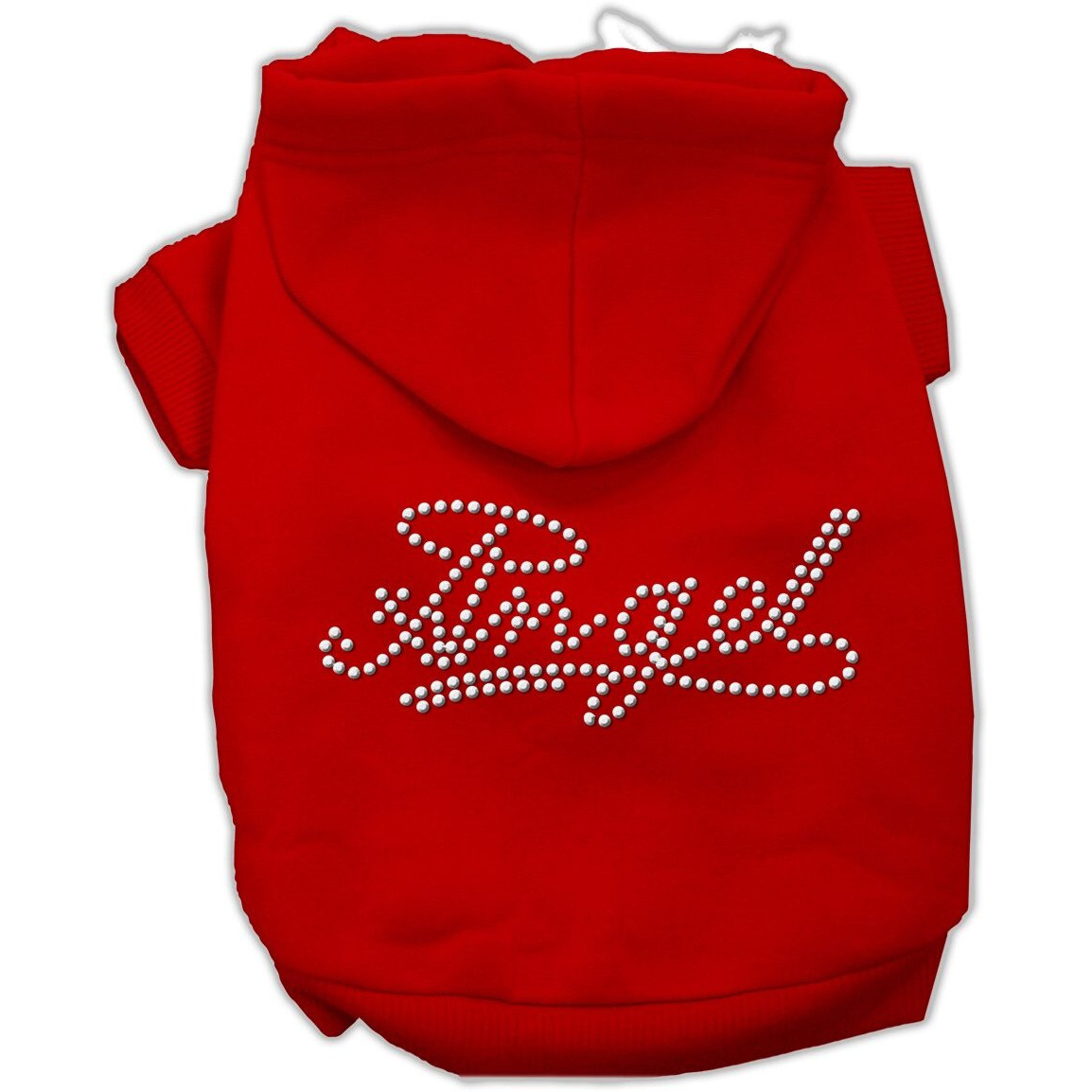 Pet, Dog & Cat Hoodie Rhinestone,  Angel  Red XS (0-3 lbs.)