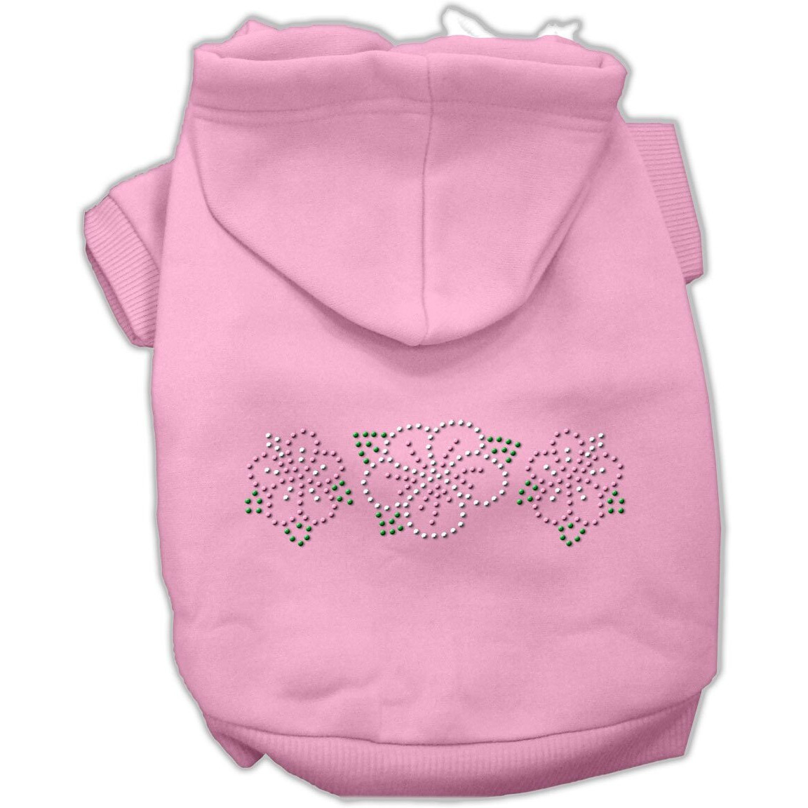 Mirage Pet Products 54-79 MDPK Tropical Flowers Rhinestone Pink Pet Hoodie, Medium