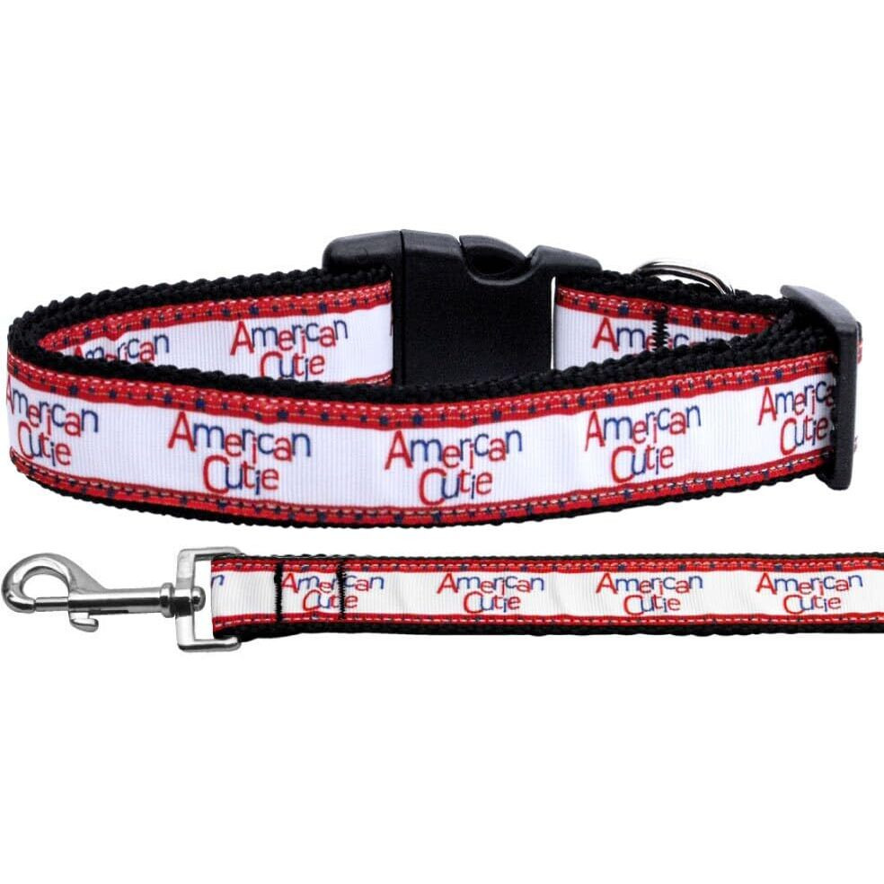 Pet Dog & Cat Nylon Collar or Leash,  American Cutie  1  w x 6 ft. leash