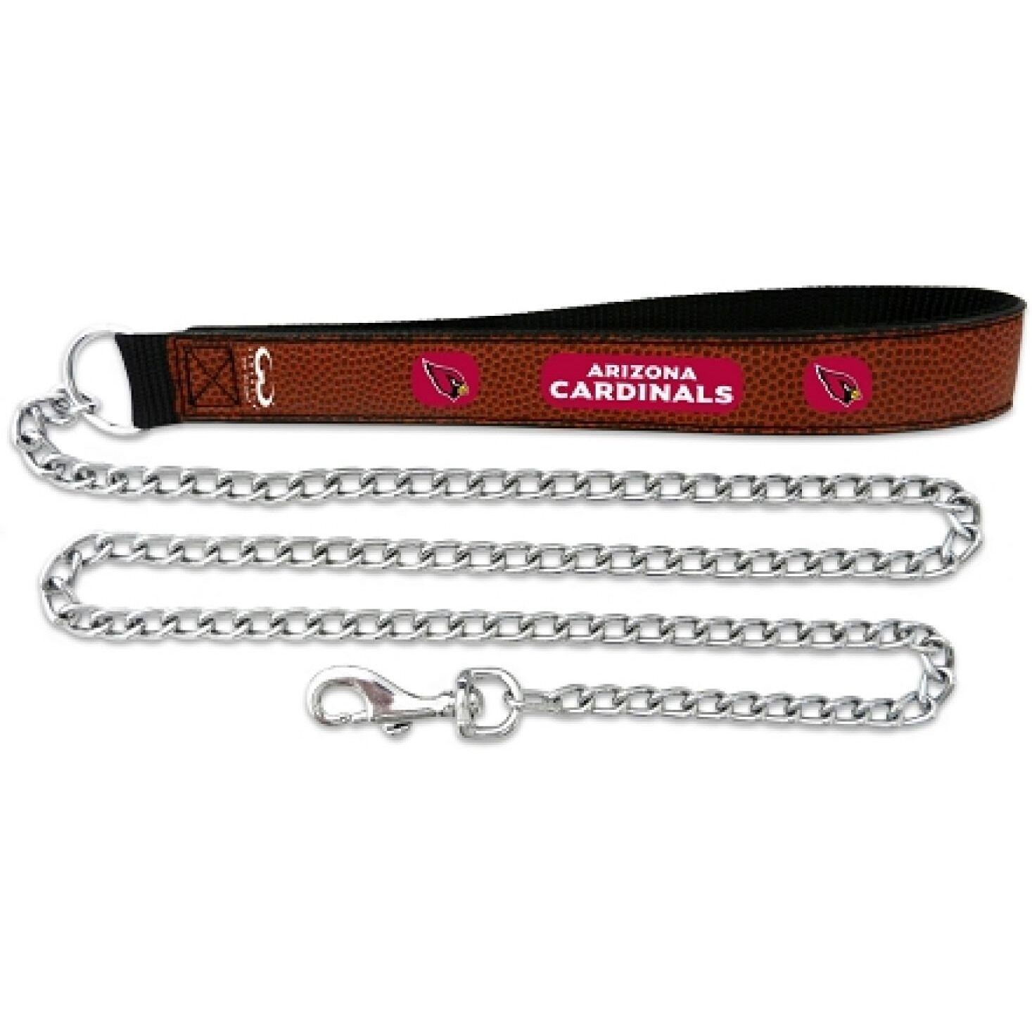 NFL Arizona Cardinals Football Leather 3.5mm Chain Leash, Large