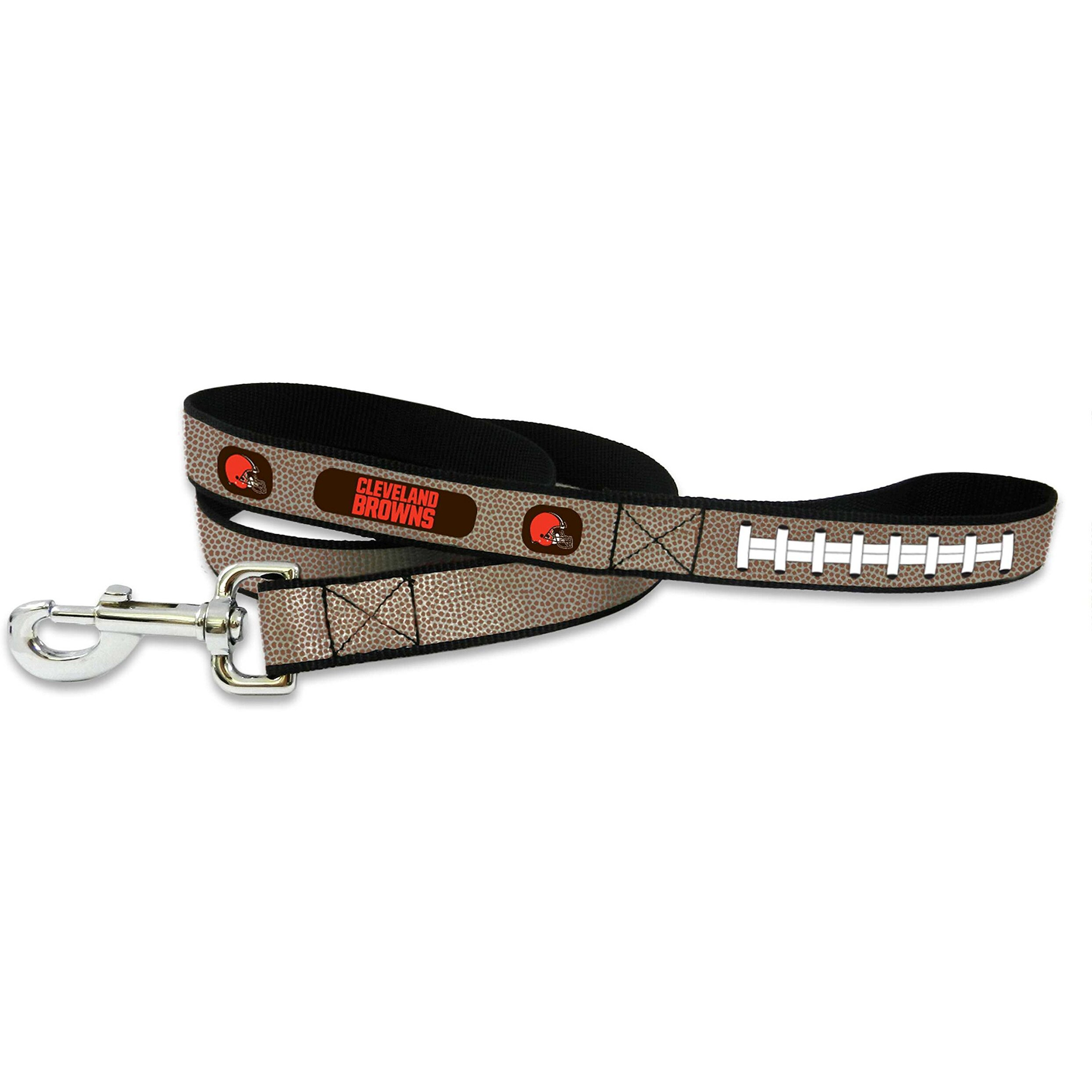 GameWear NFL Cleveland Browns Reflective Football Leash, Small, Silver