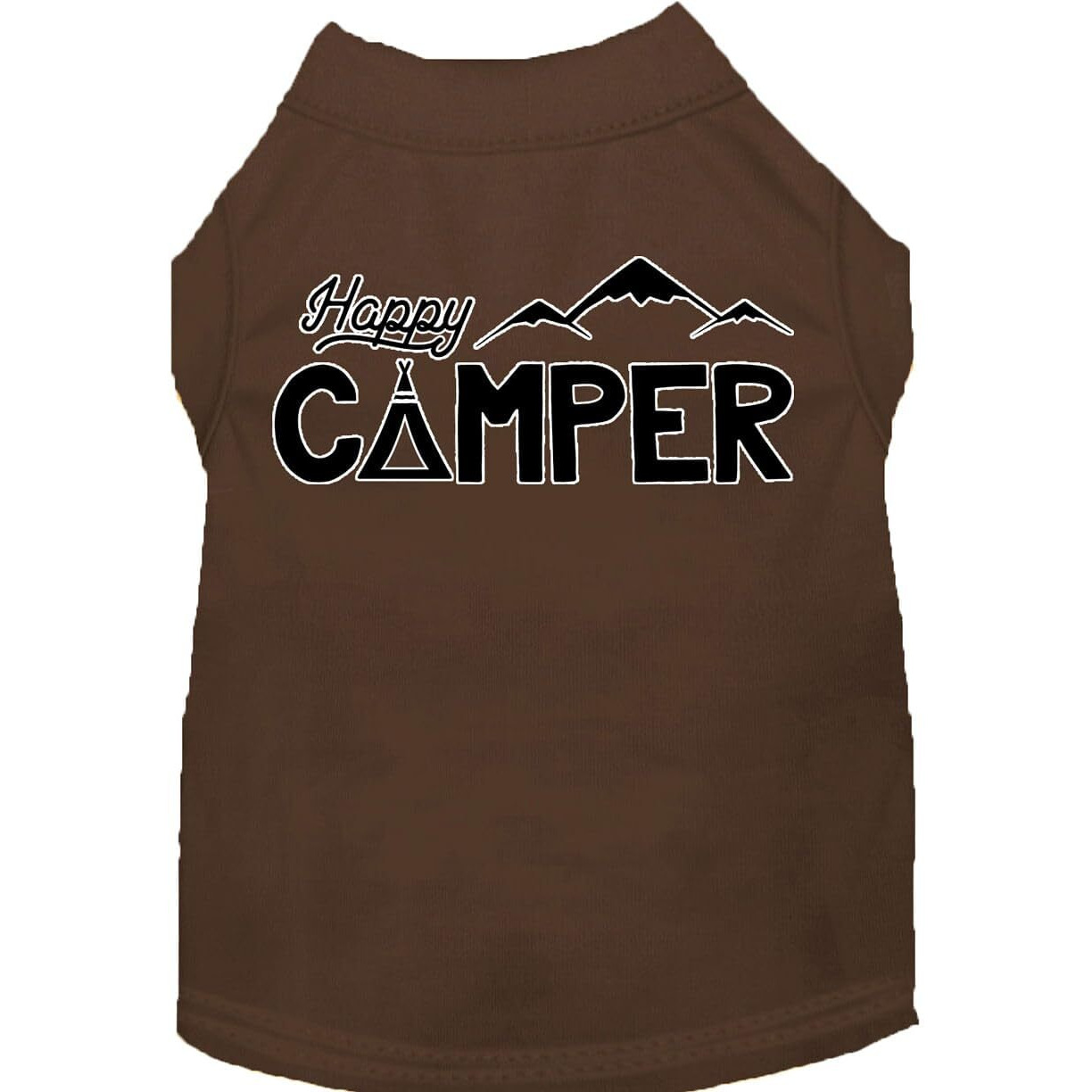 Mirage Pet Products Happy Camper Screen Print Dog Shirt Brown XS (8)