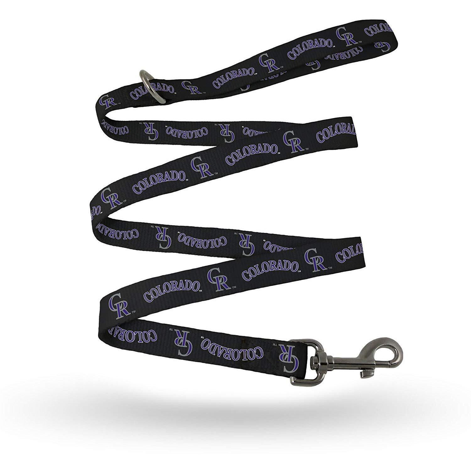 Rico Industries MLB Colorado Rockies Pet LeashPet Leash Size S/M, Team Colors, Size S/M