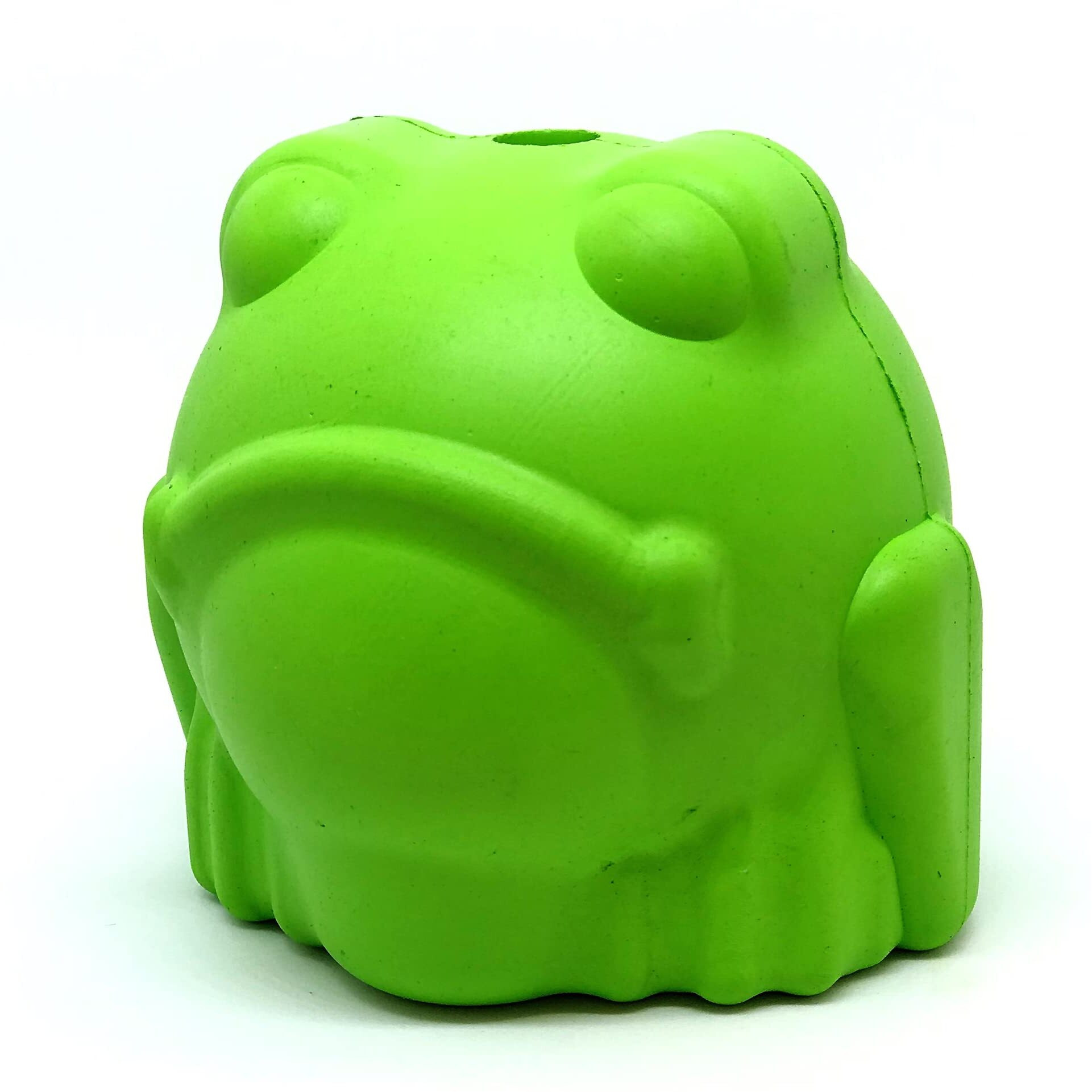 SodaPup MuttsKickButt Bullfrog  Durable Dog Treat Dispenser & Chew Toy Made in USA from Non-Toxic, Pet Safe, Food Safe Natural Rubber for Mental Stimulation, Problem Chewing, Calming Nerves & More