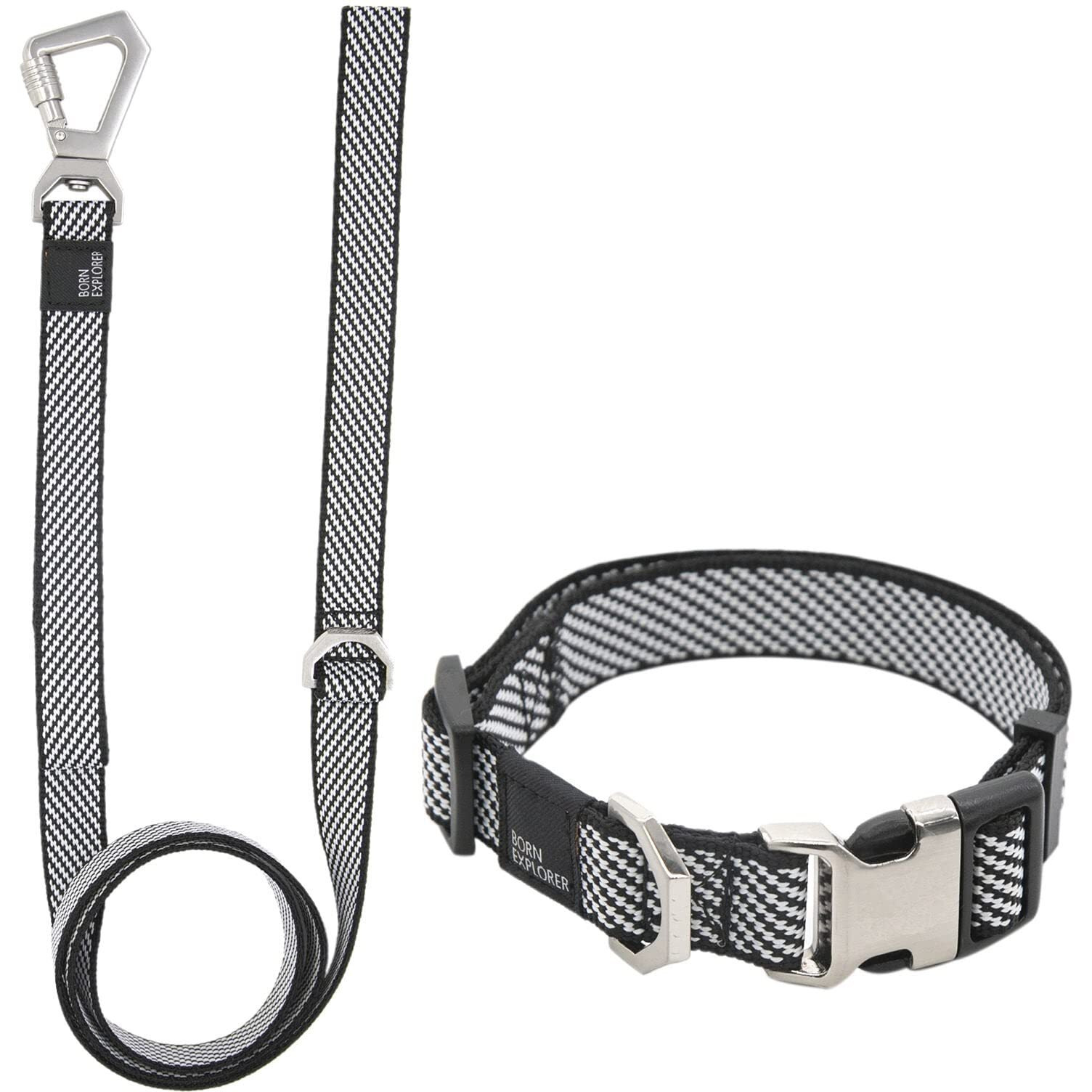 Pet Life Escapade Outdoor Series 2-in-1 Convertible Dog Leash and Collar, MD, Grey