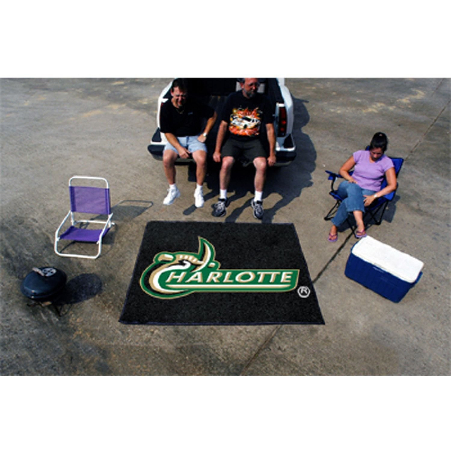 FANMATS 4797 Charlotte 49ers Tailgater Rug - 5ft. x 6ft. Sports Fan Area Rug, Home Decor Rug and Tailgating Mat