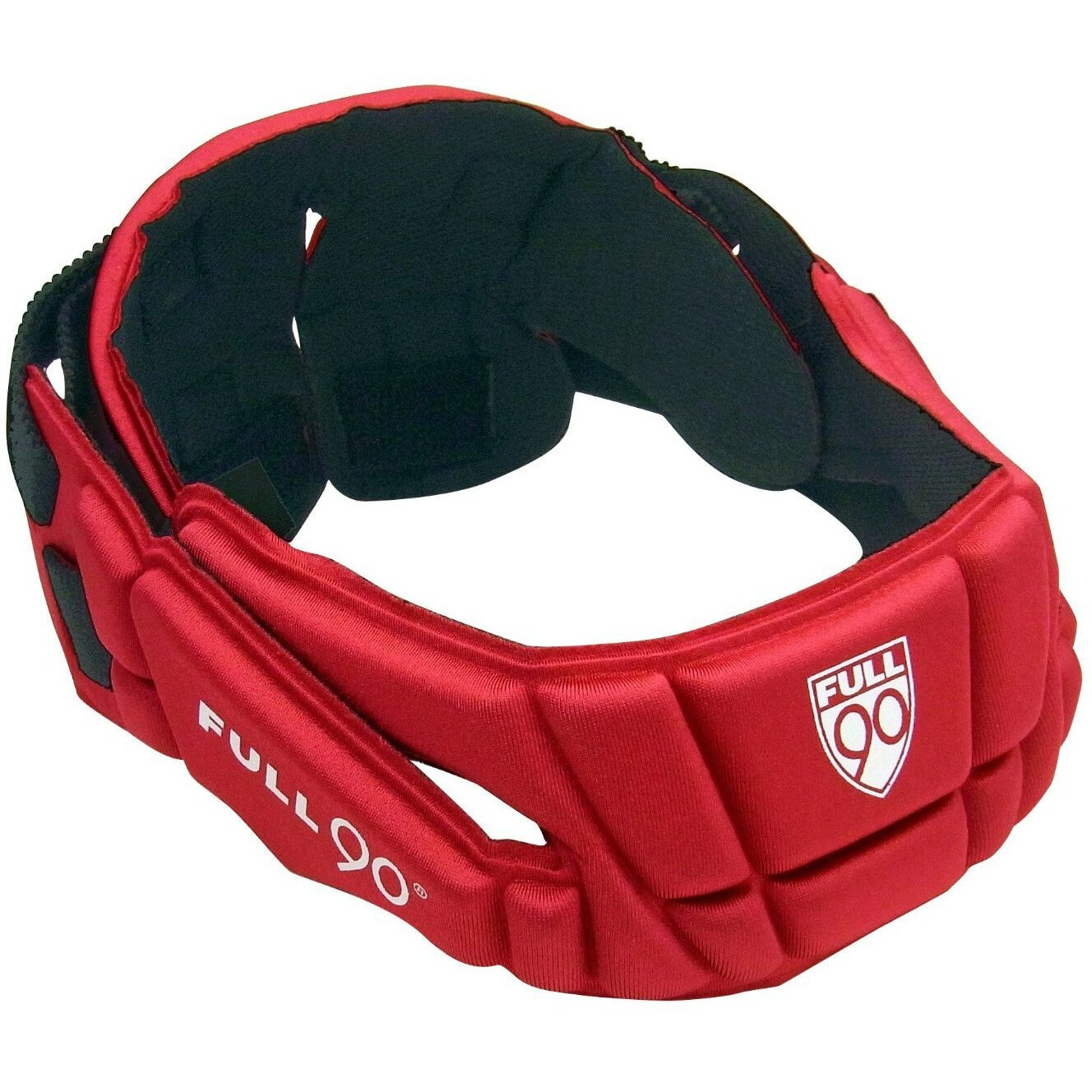 Full90 Sports PREMIER Performance Soccer Headgear, Red, Large