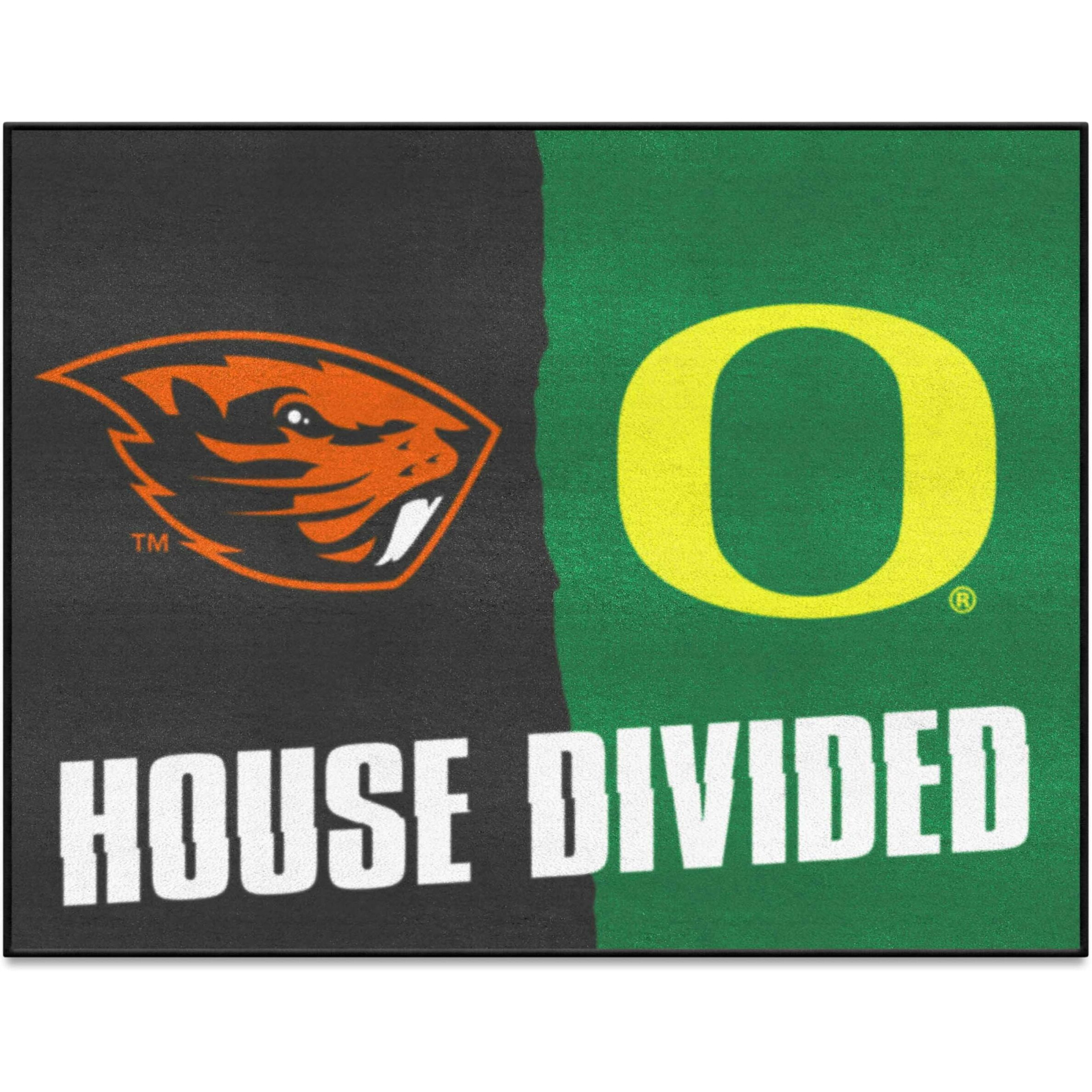 FANMATS 7653 Oregon / Oregon State House Divided Rug - 34 in. x 42.5 in.