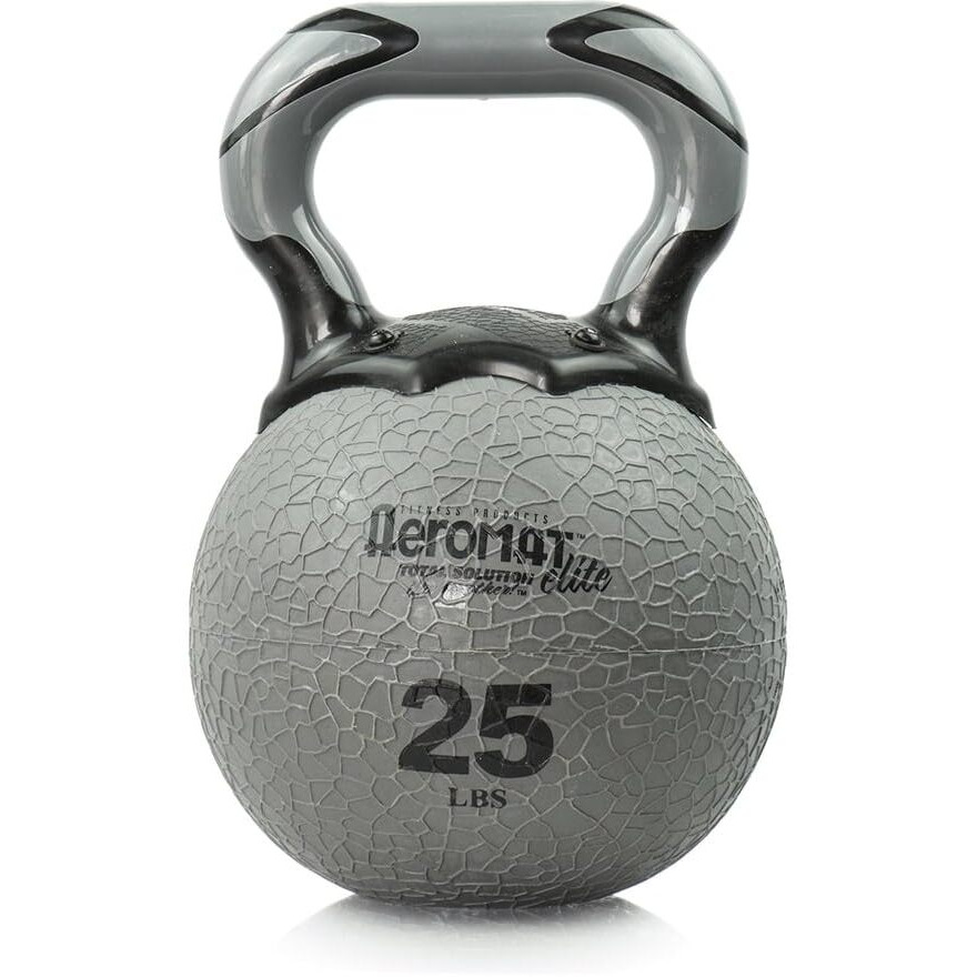 AEROMAT Elite Kettlebell Medicine Ball Grey 25 lbs