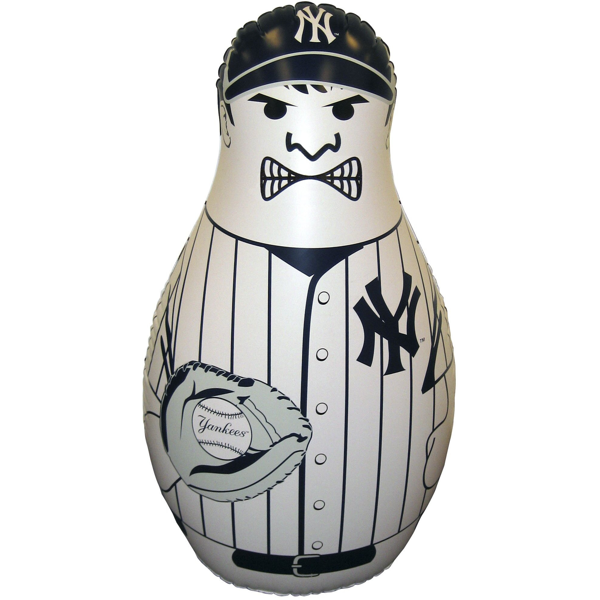 Fremont Die MLB New York Yankees Bop Bag Inflatable Punching Bag, 40  Tall, 40  Tall, Team Colors