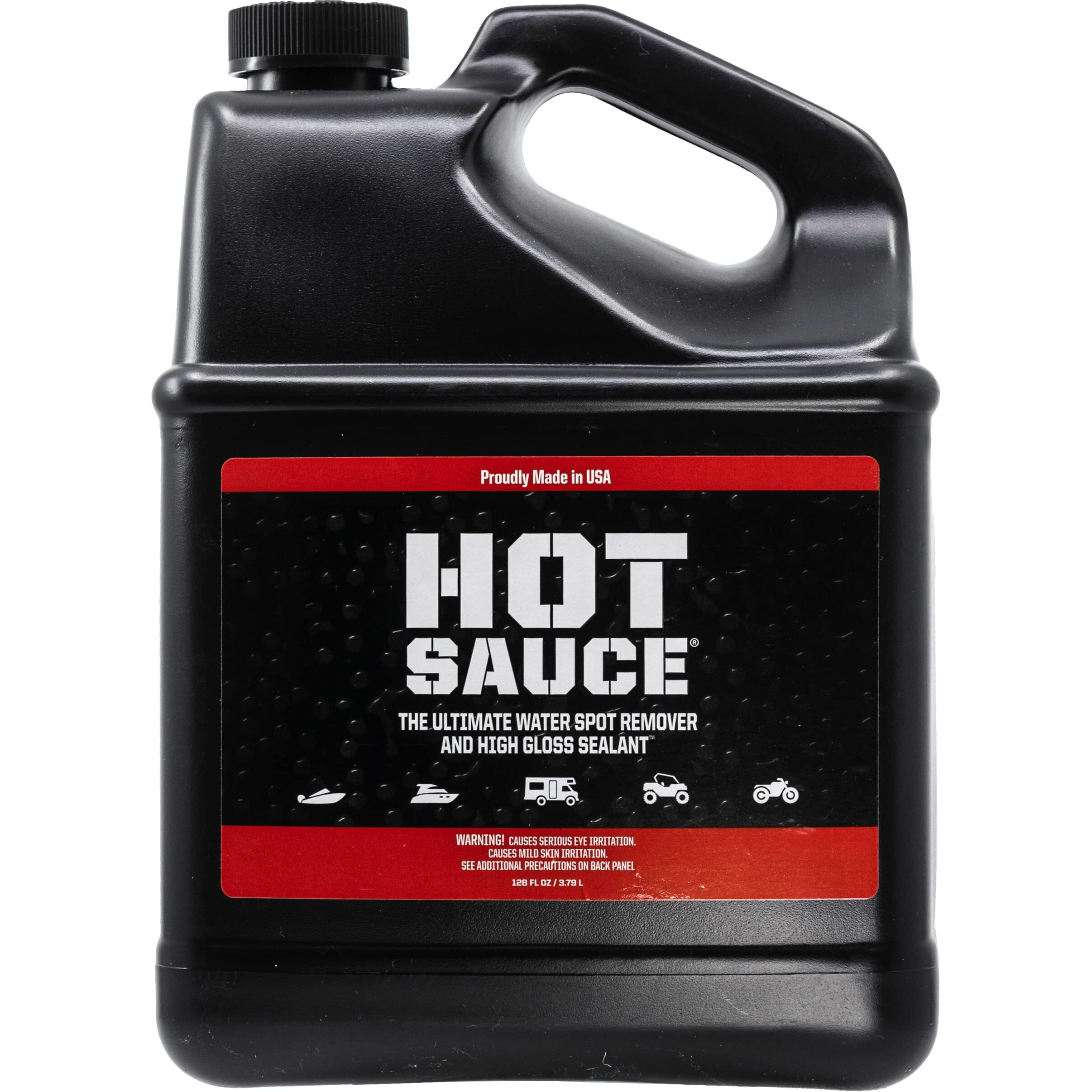 Boat Bling HS-0128 Hot Sauce Hard Water Spot Remover, Gallon Refill, for Boats, RVs, Powersport Vehicles and More, Black,1 Gallon