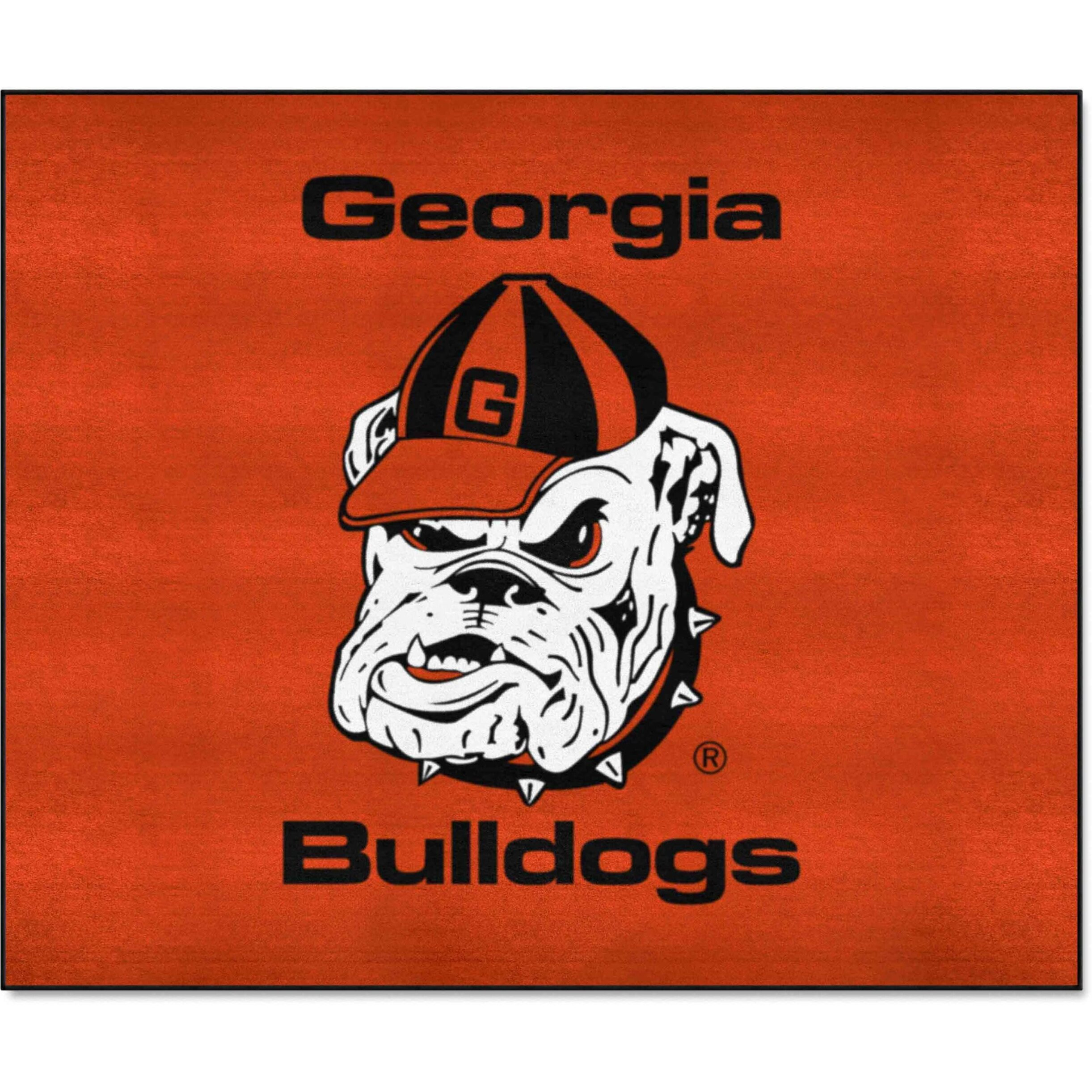 FANMATS 4958 Georgia Bulldogs Tailgater Rug - 5ft. x 6ft. Sports Fan Area Rug, Home Decor Rug and Tailgating Mat -  Bulldog  Logo, Red