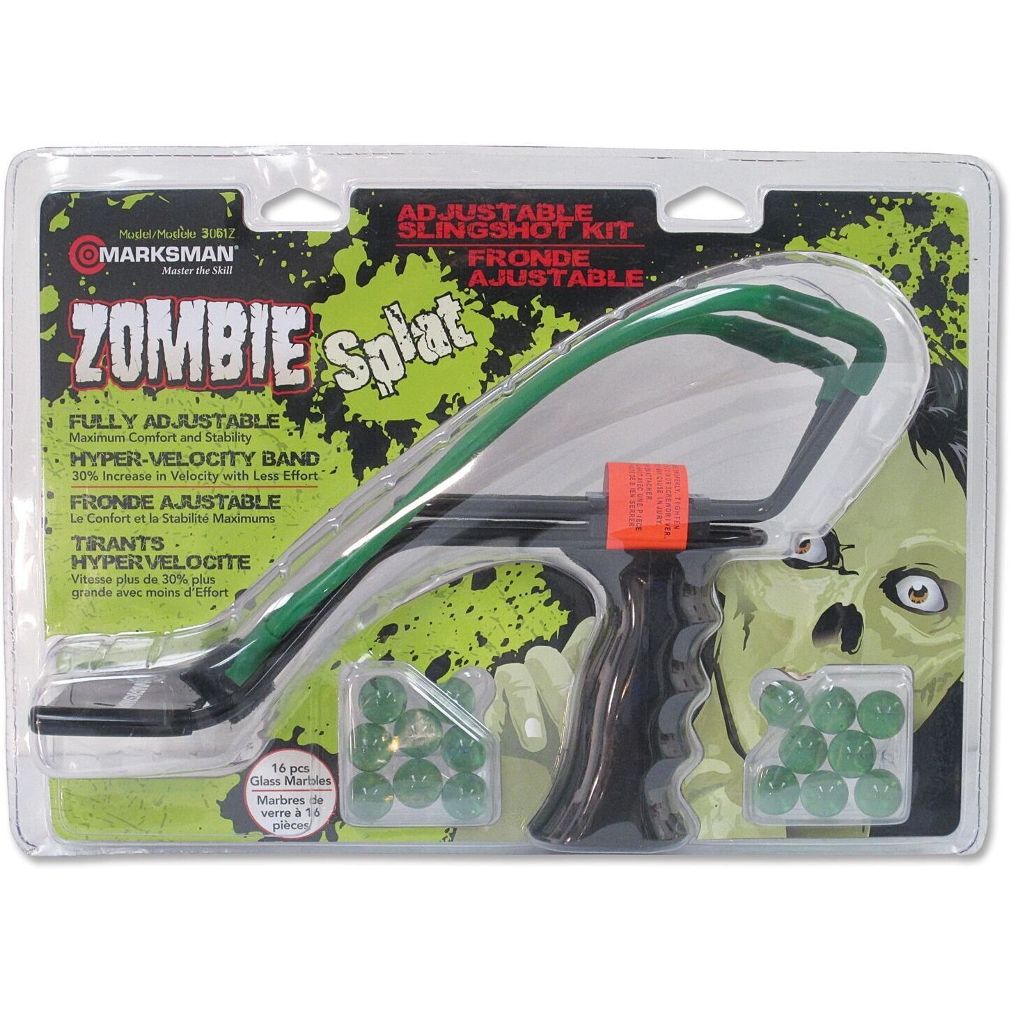 Beeman Zombie Steel Yoke Glass Marbles Slingshot