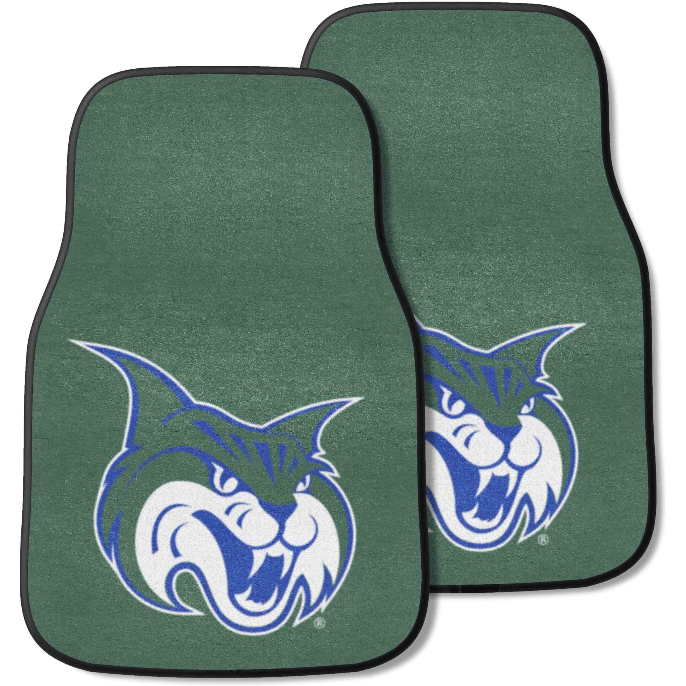 FANMATS 5244 Georgia College Bobcats Front 2-Piece Team Logo Carpet Car Mat Set, Front Row Automotive Floor Mats, Non-Slip Backing, Team Colors