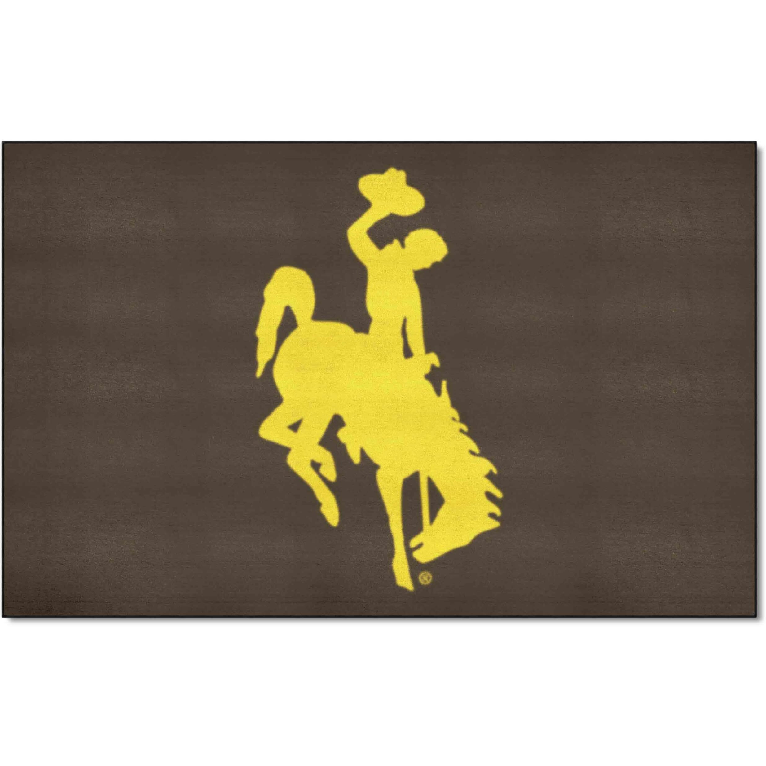 FANMATS 1577 Wyoming Cowboys Ulti-Mat Rug - 5ft. x 8ft. | Sports Fan Area Rug, Home Decor Rug and Tailgating Mat - Bucking Horse Primary Logo