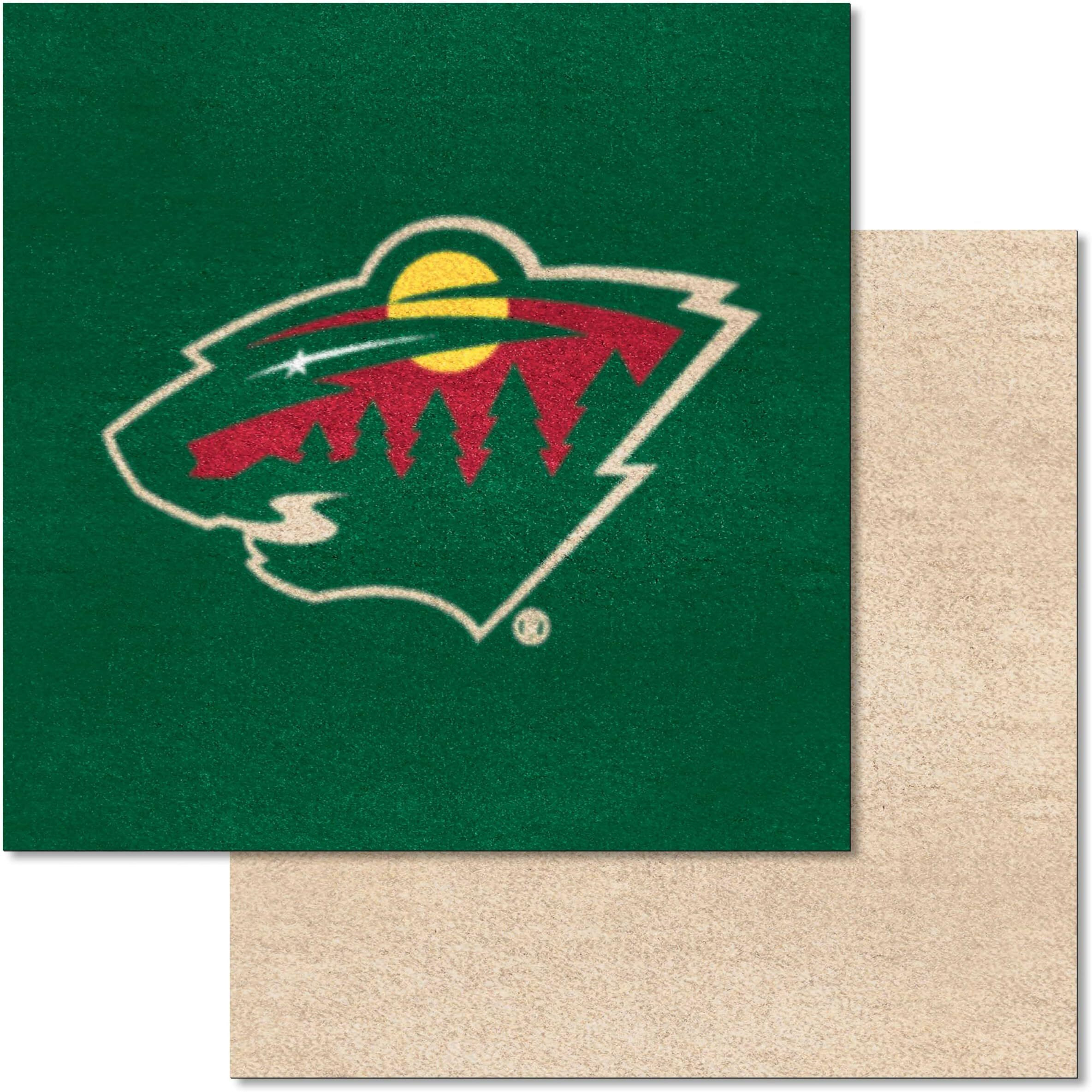 FANMATS 10704 Minnesota Wild Team Carpet Tiles - 45 Sq Ft.