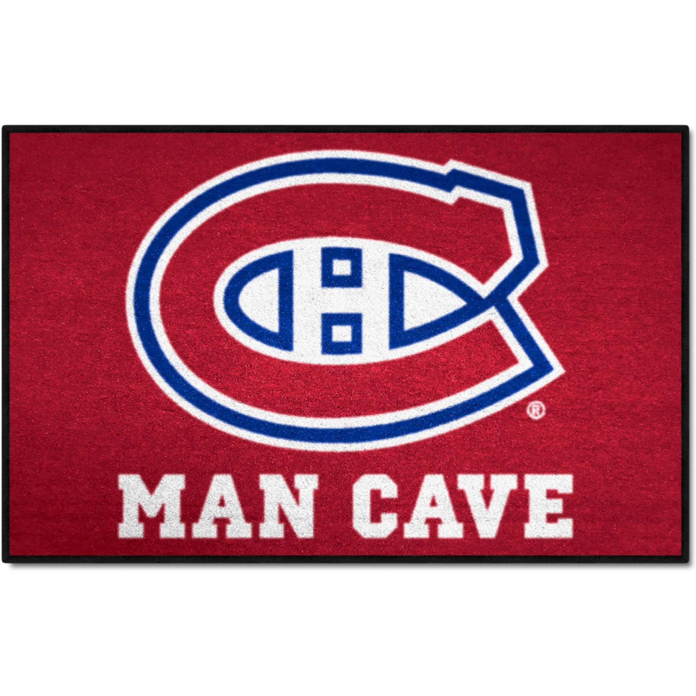 FANMATS 14446 NHL - Montreal Canadiens Man Cave Starter Mat Accent Rug - 19in. x 30in. | Sports Fan Home Decor Rug and Tailgating Mat