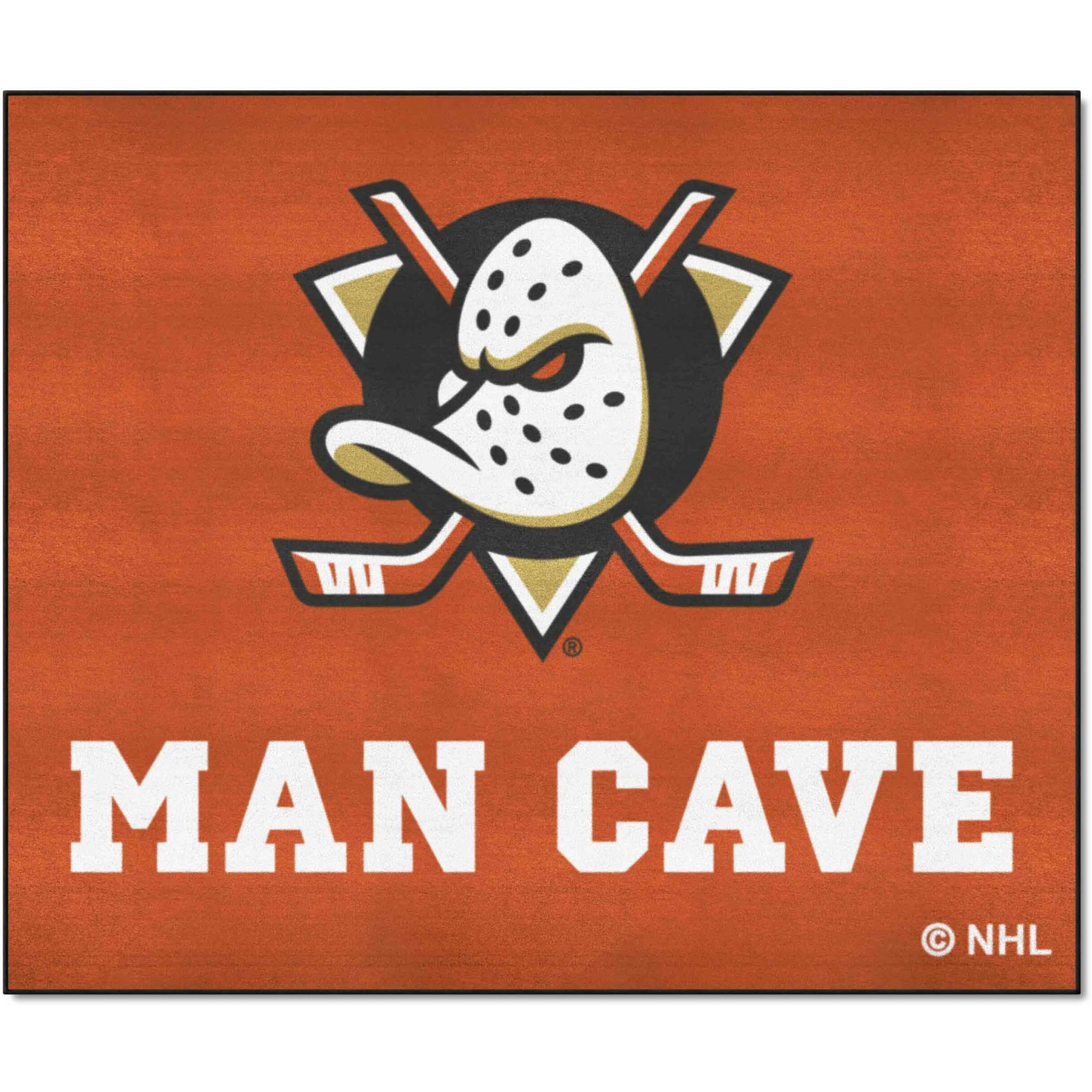 FANMATS 14392 Anaheim Ducks Man Cave Tailgater Rug - 5ft. x 6ft. Sports Fan Area Rug, Home Decor Rug and Tailgating Mat